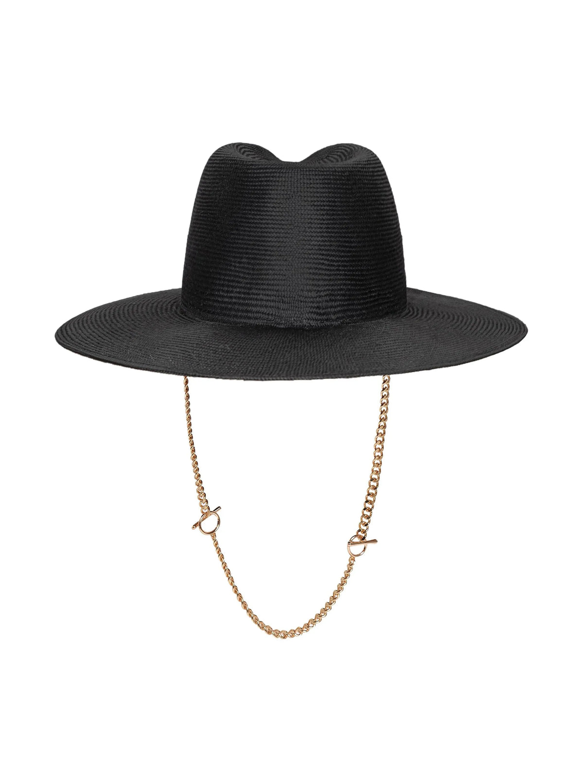 chain-detail fedora hat