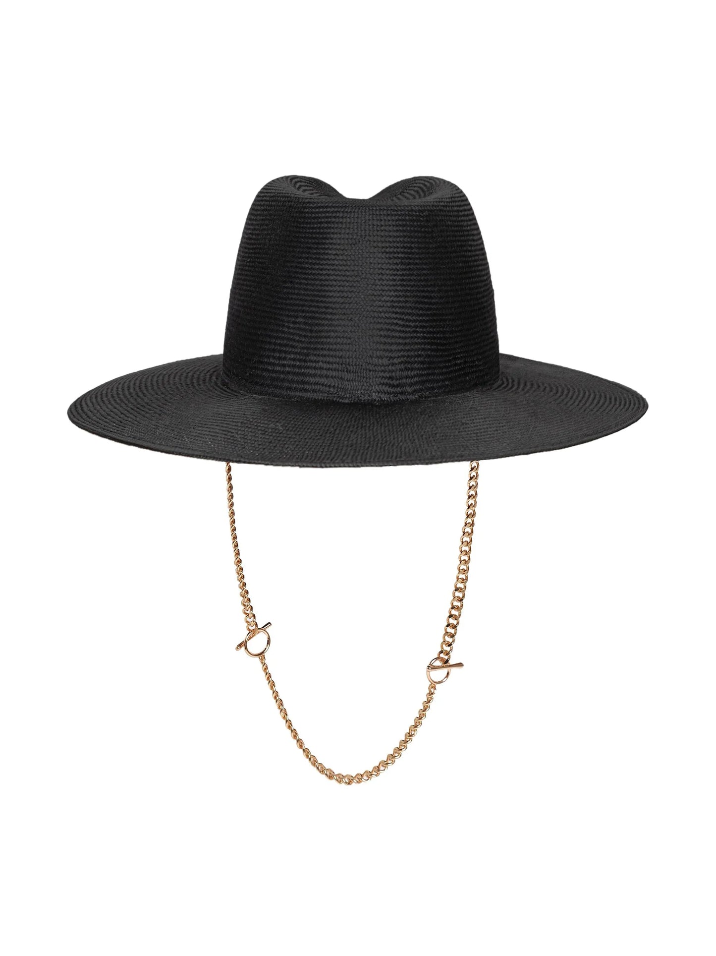 chain-detail fedora hat