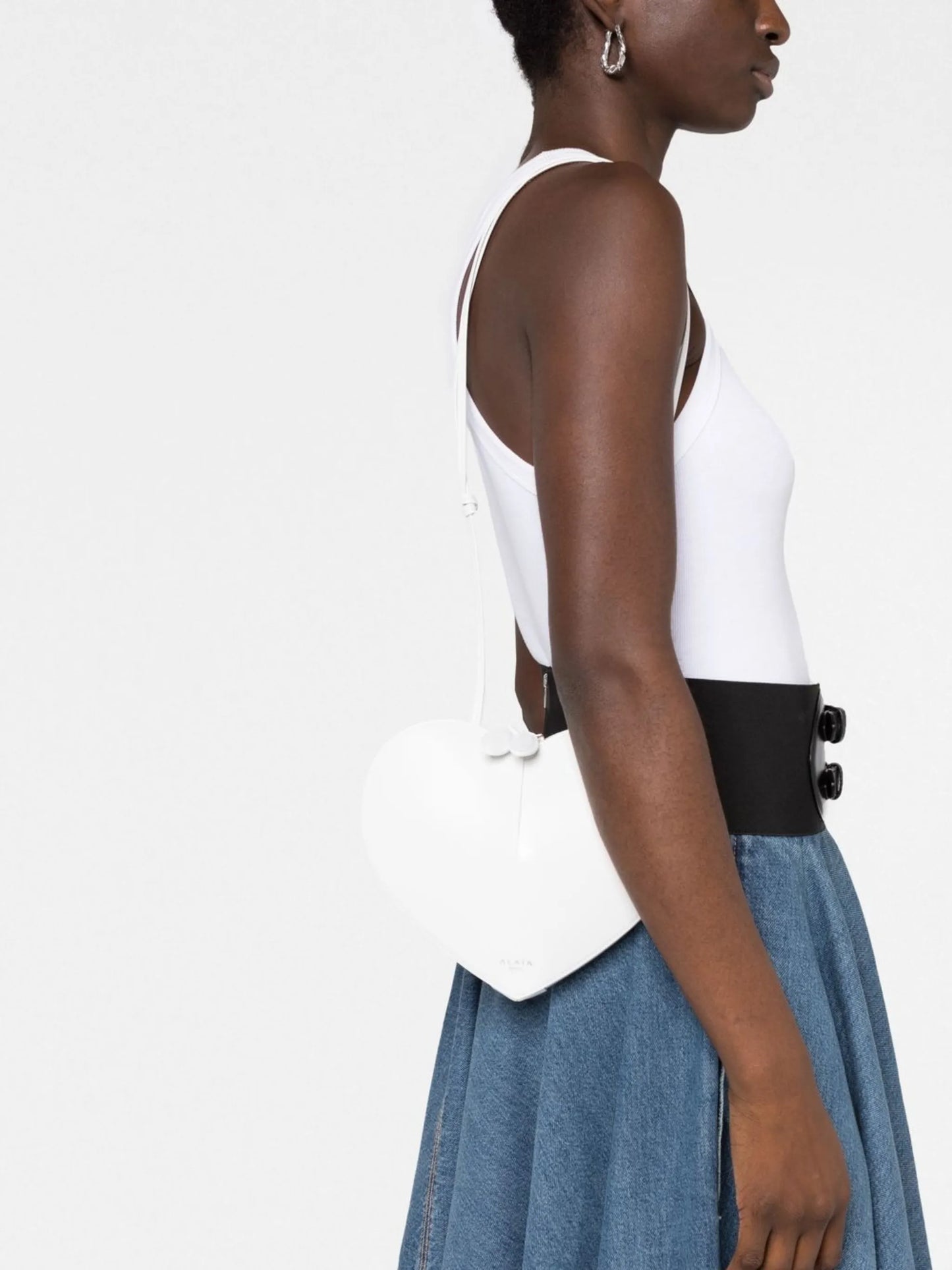 heart-shaped satchel bag