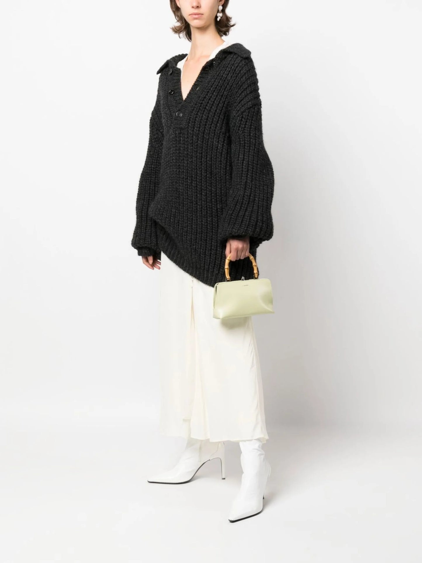 Goji bamboo-handle tote bag
