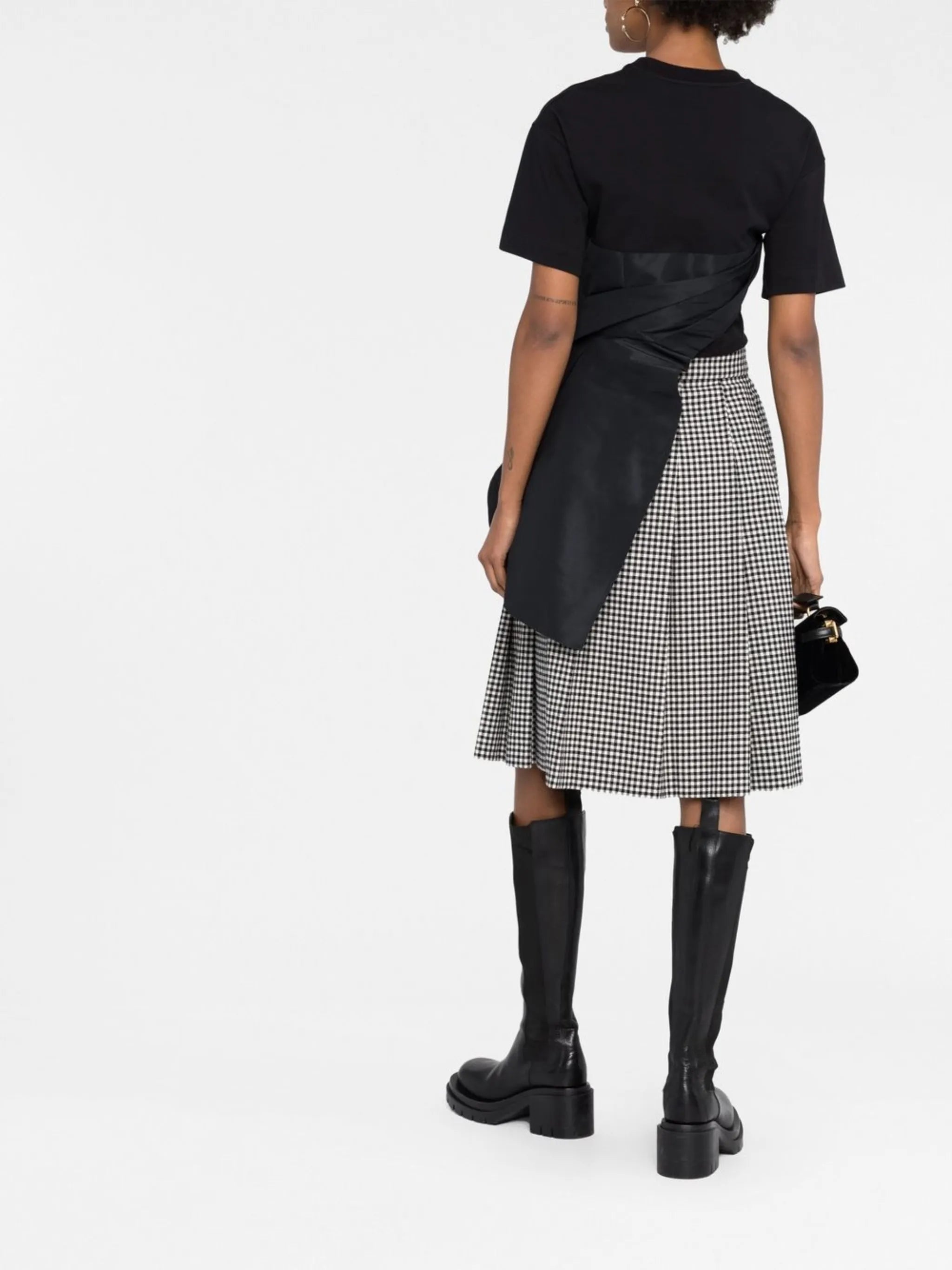 ruched-detail asymmetric T-shirt