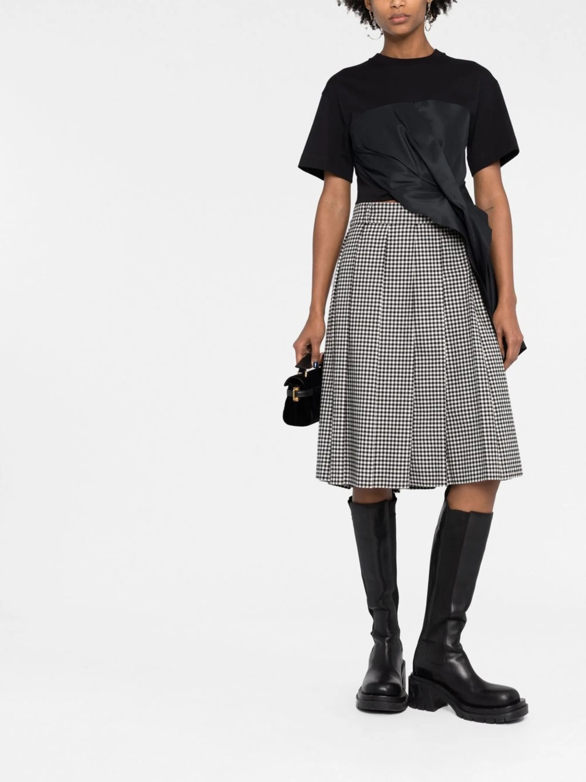 ruched-detail asymmetric T-shirt