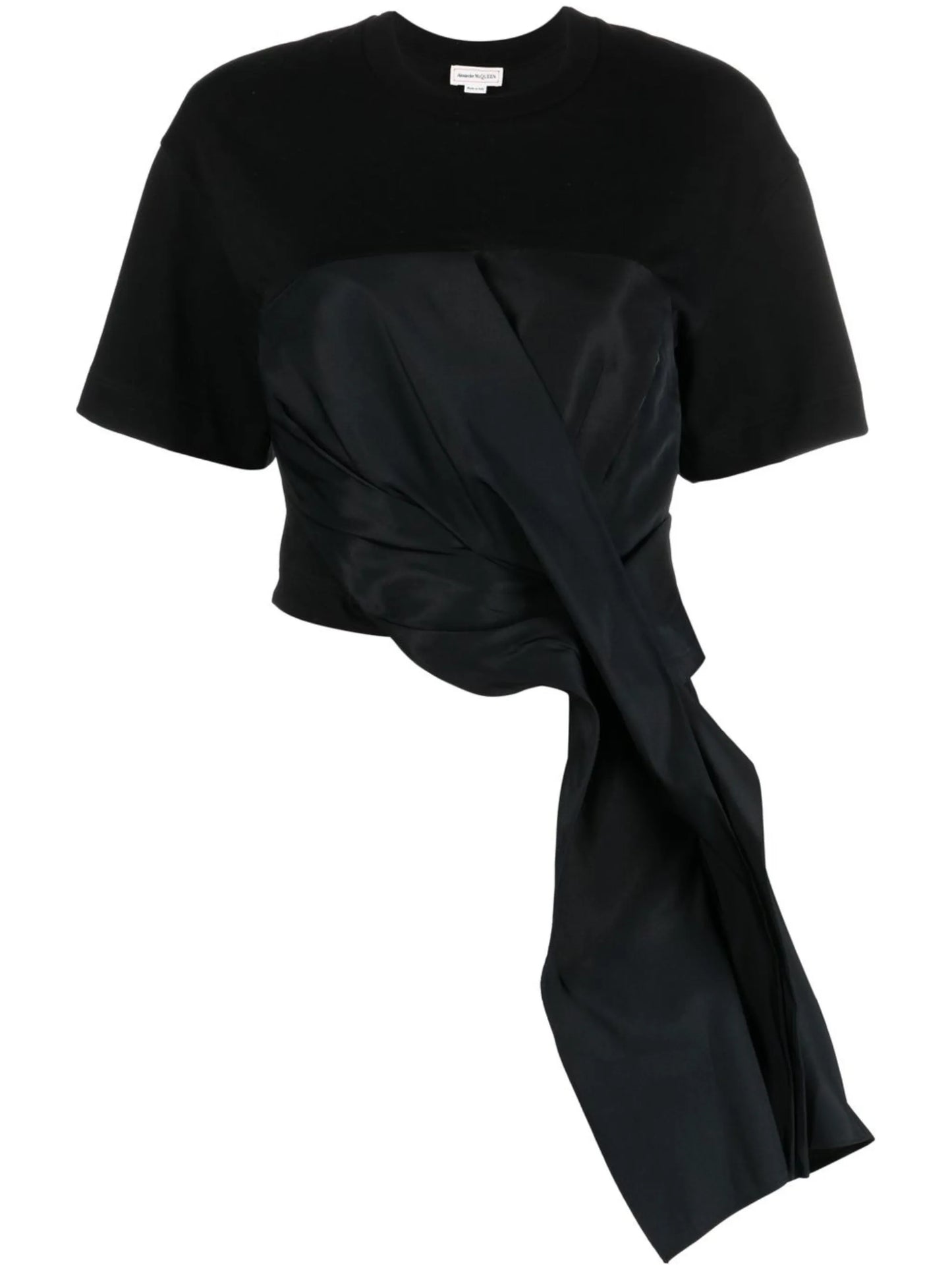 ruched-detail asymmetric T-shirt
