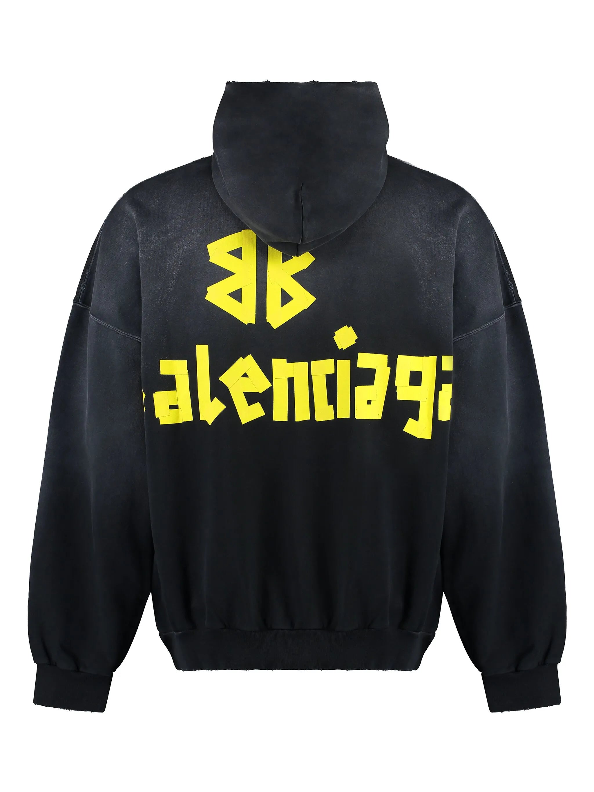 Tape Type distressed hoodie
