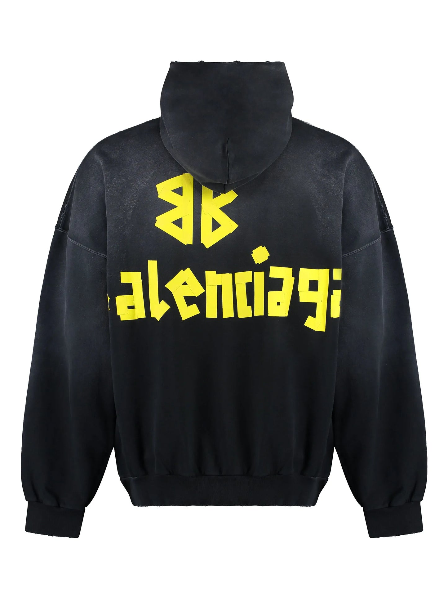 Tape Type distressed hoodie