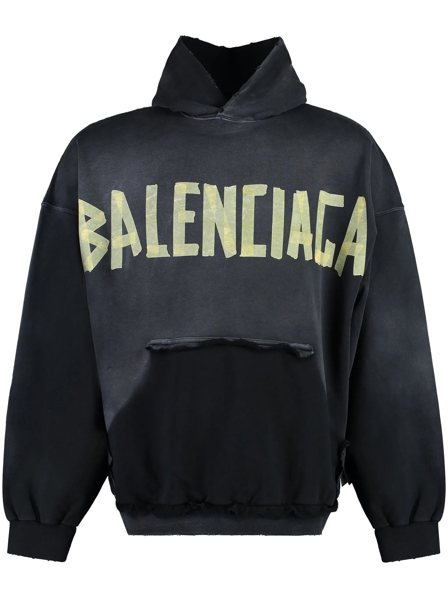 Tape Type distressed hoodie