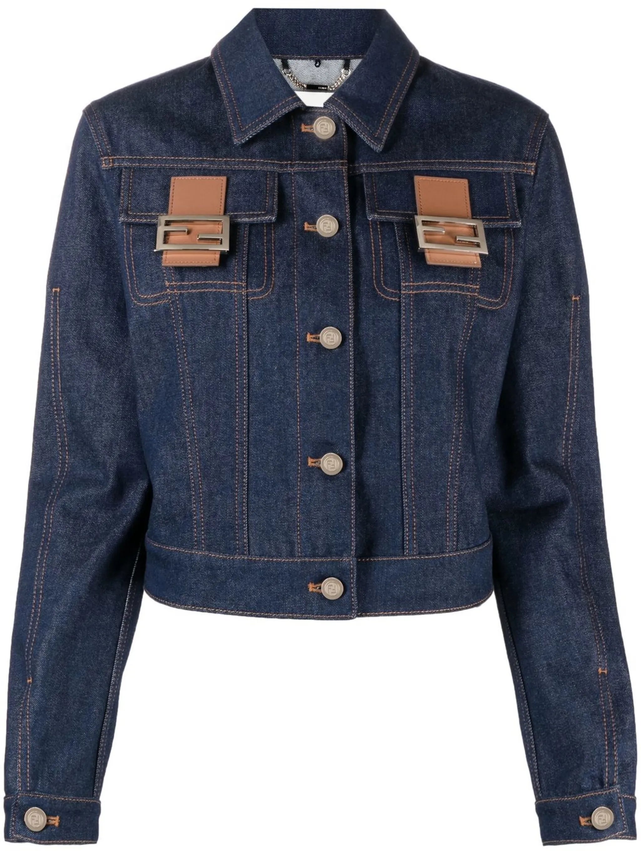 FF-logo plaque denim jacket