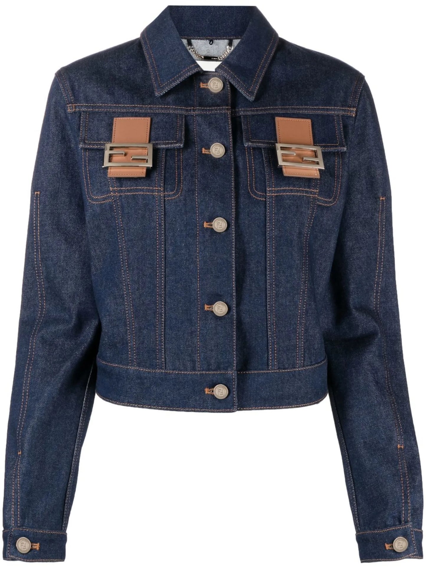 FF-logo plaque denim jacket