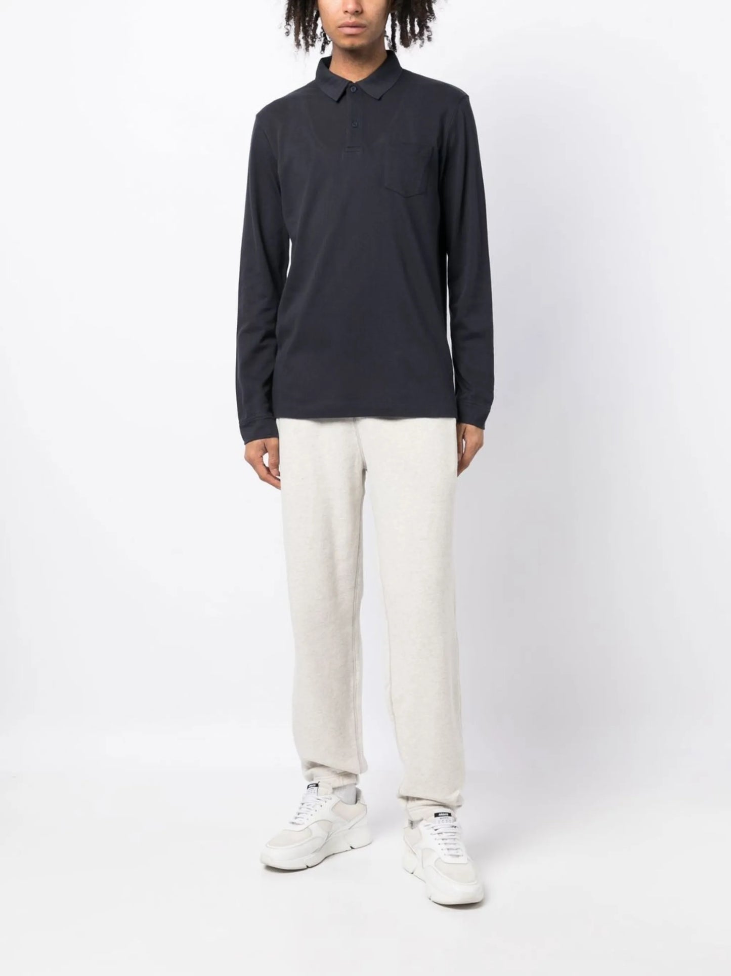 Riviera long-sleeve polo shirt