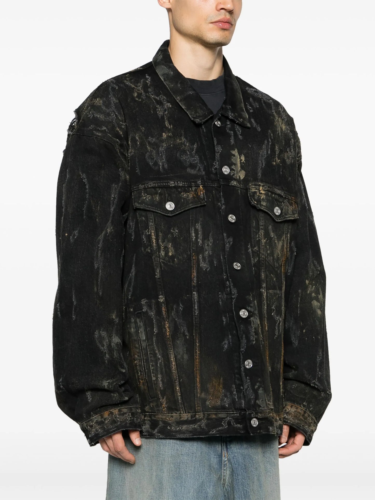 distressed denim jacket