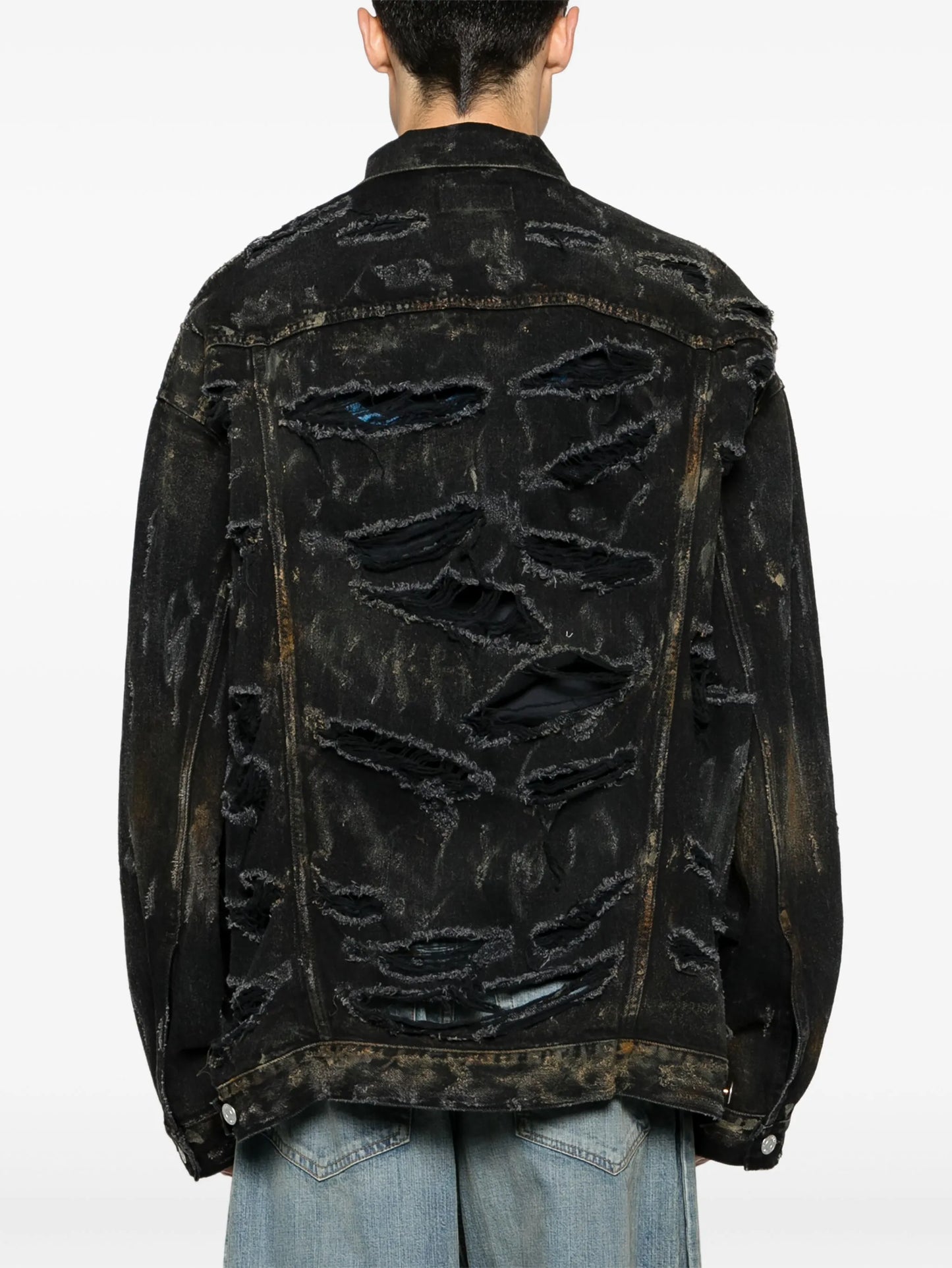 distressed denim jacket