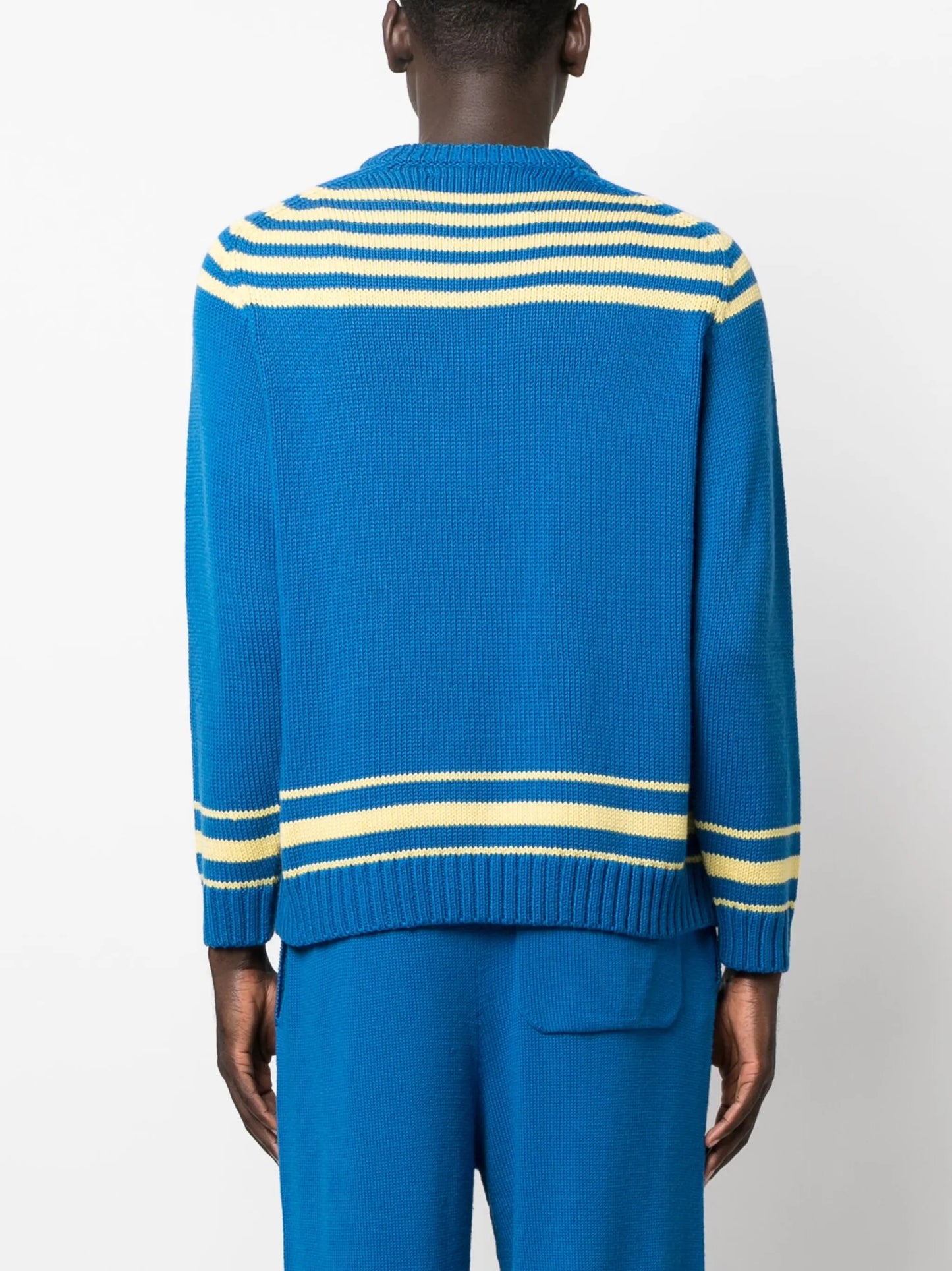 stripe-detail round-neck jumper