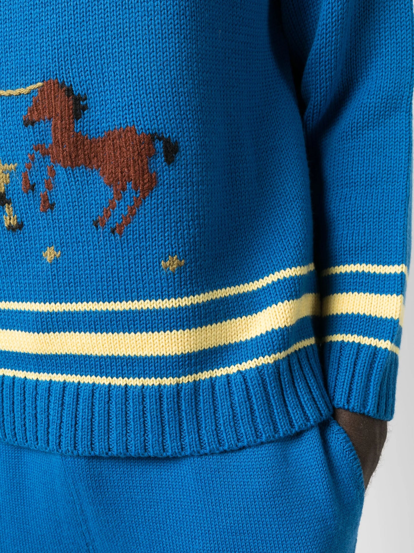 stripe-detail round-neck jumper