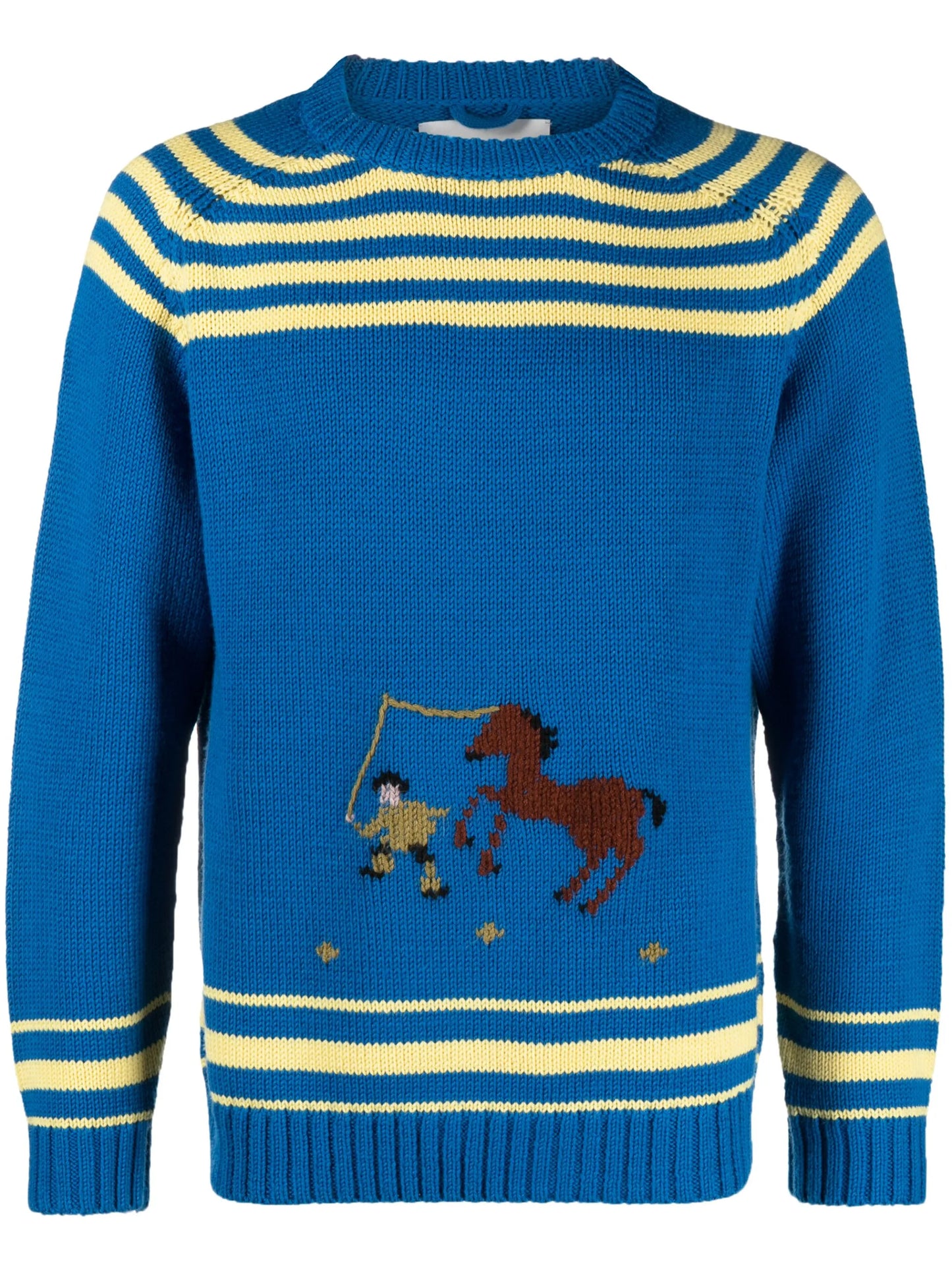 stripe-detail round-neck jumper