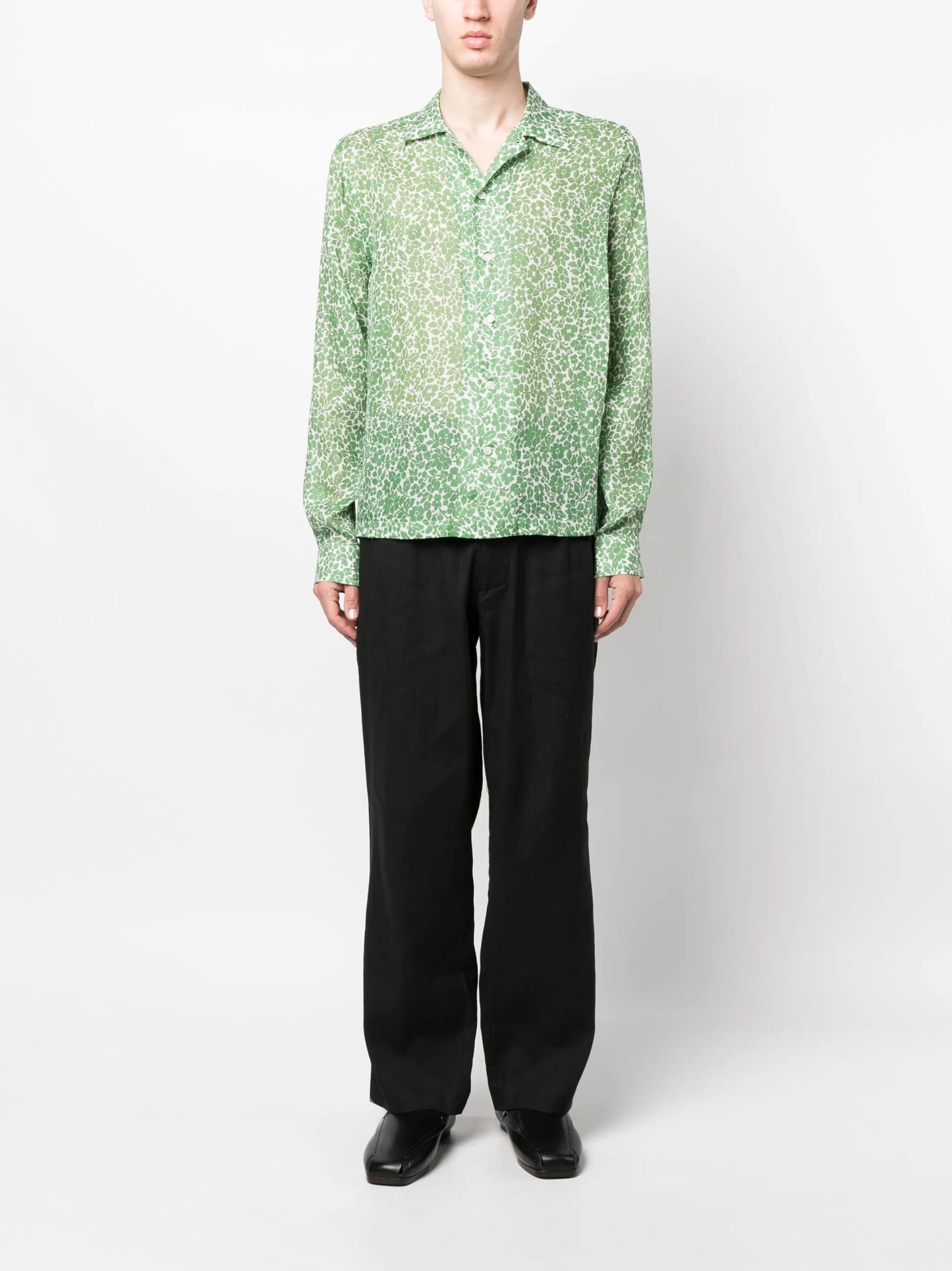 floral-print long-sleeve shirt