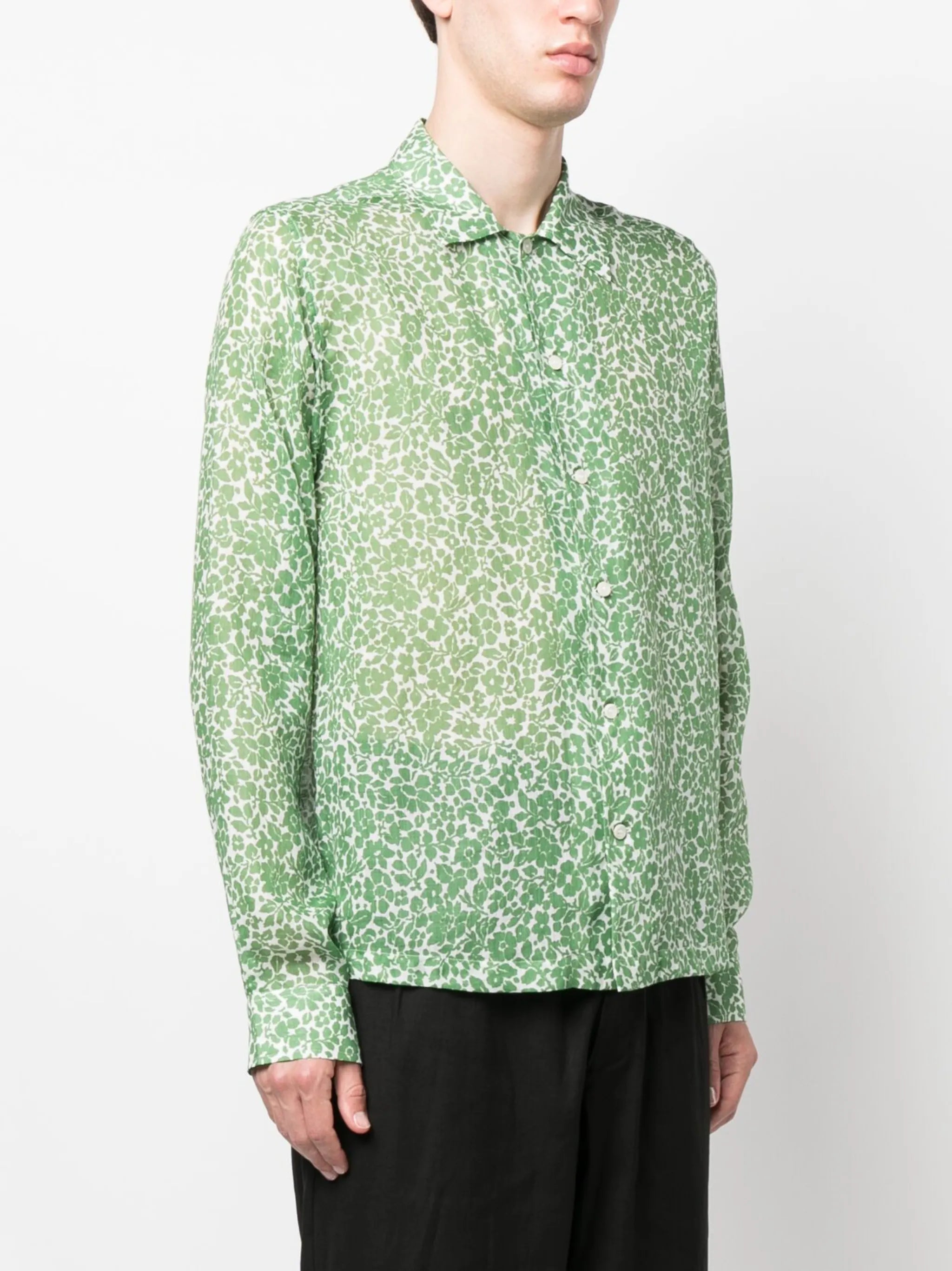 floral-print long-sleeve shirt