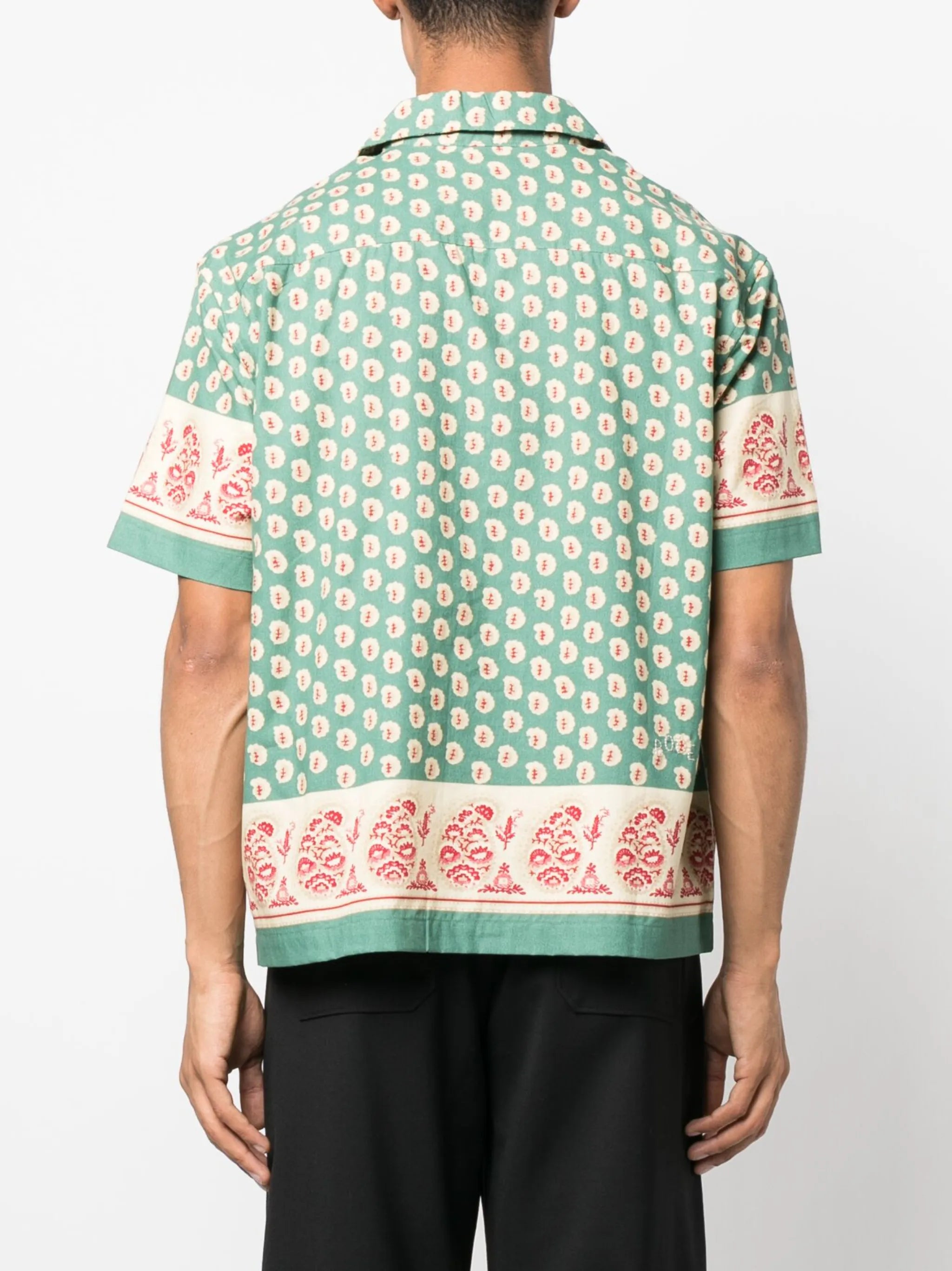 paisley-print short-sleeve shirt