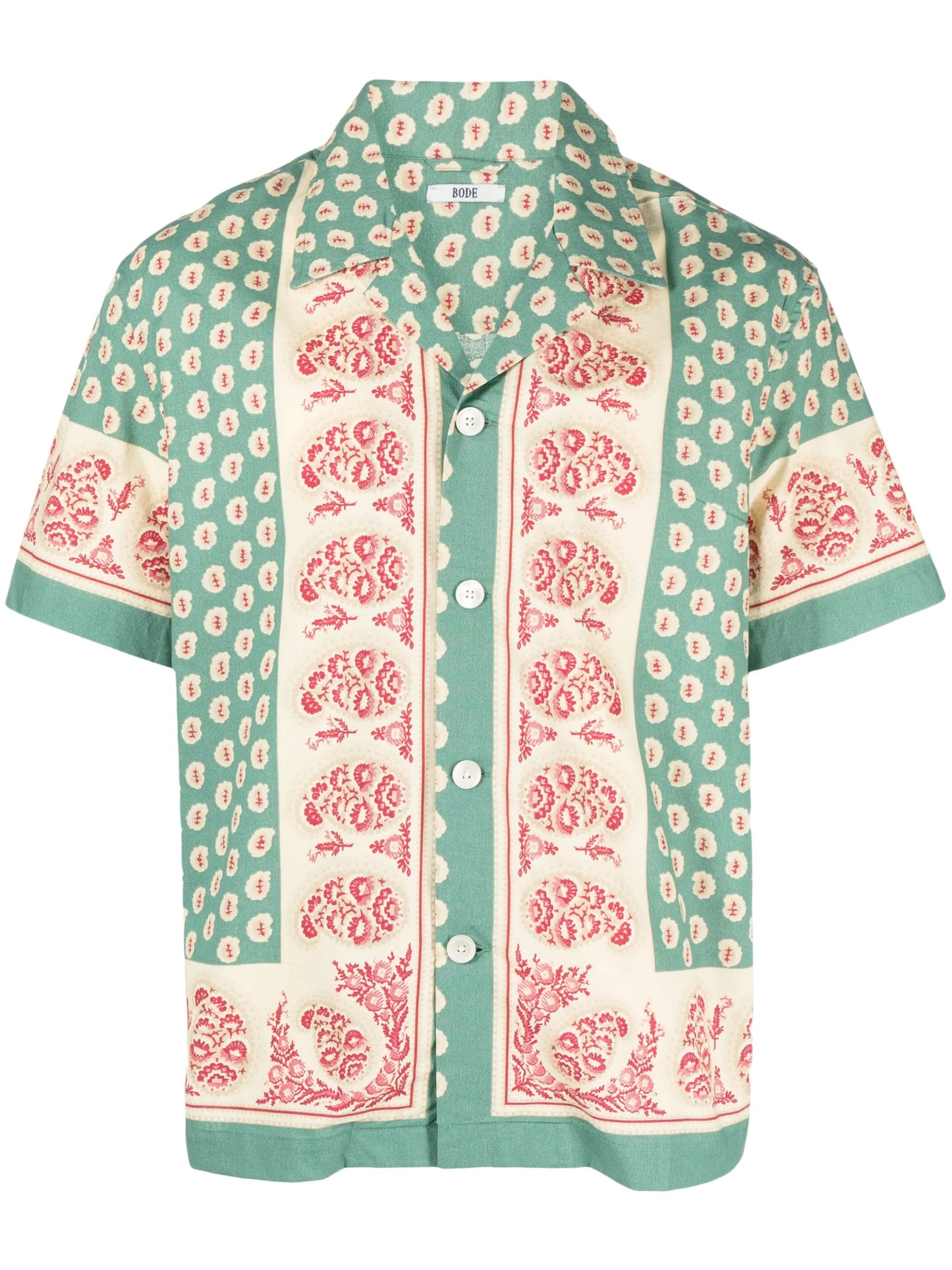 paisley-print short-sleeve shirt