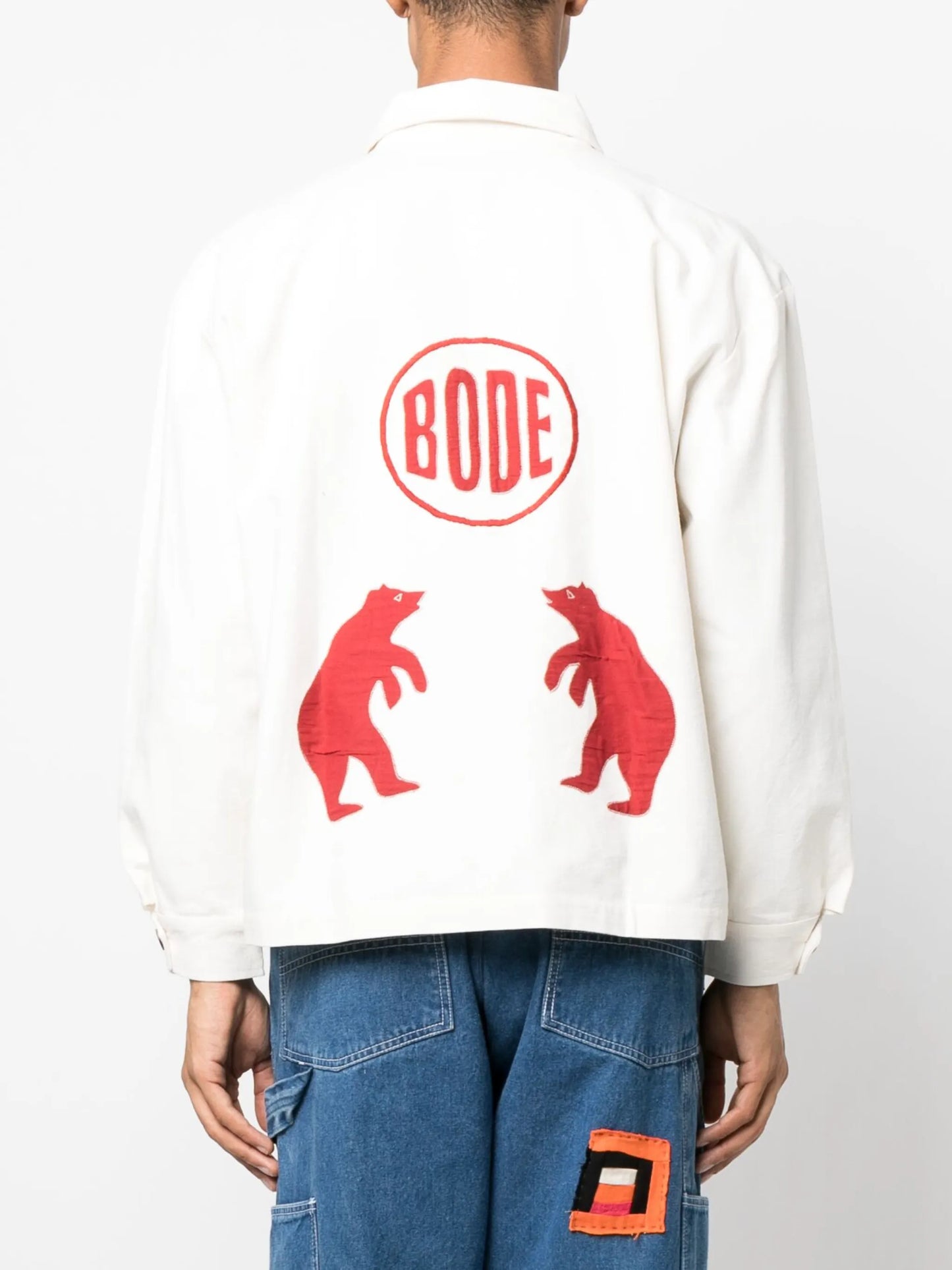 Boar Appliqué shirt jacket
