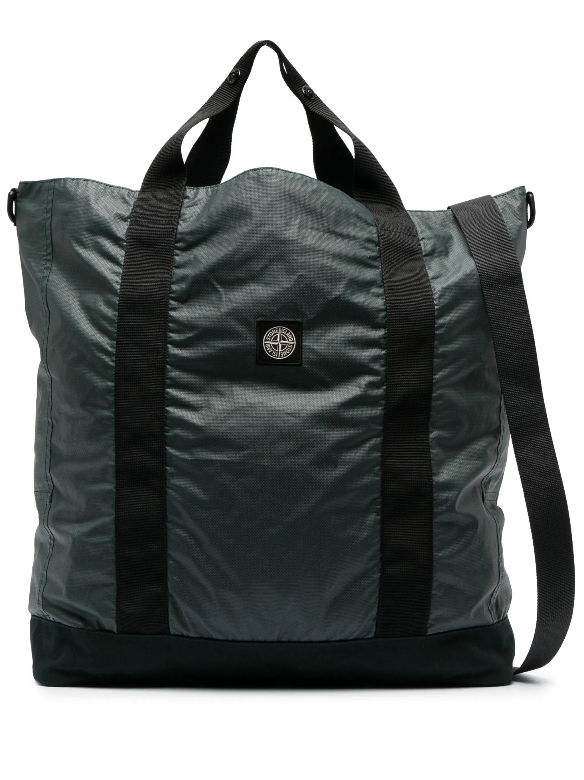 logo-patch canvas tote bag