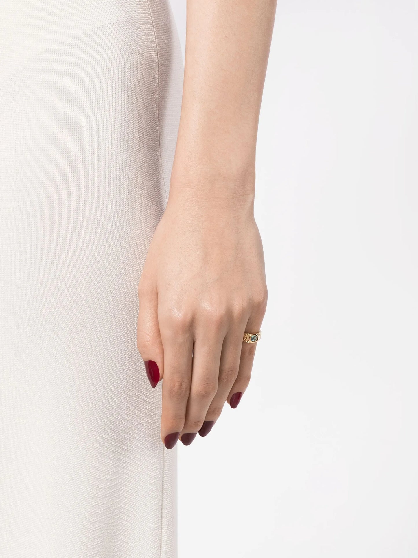 14kt yellow gold aquamarine ring