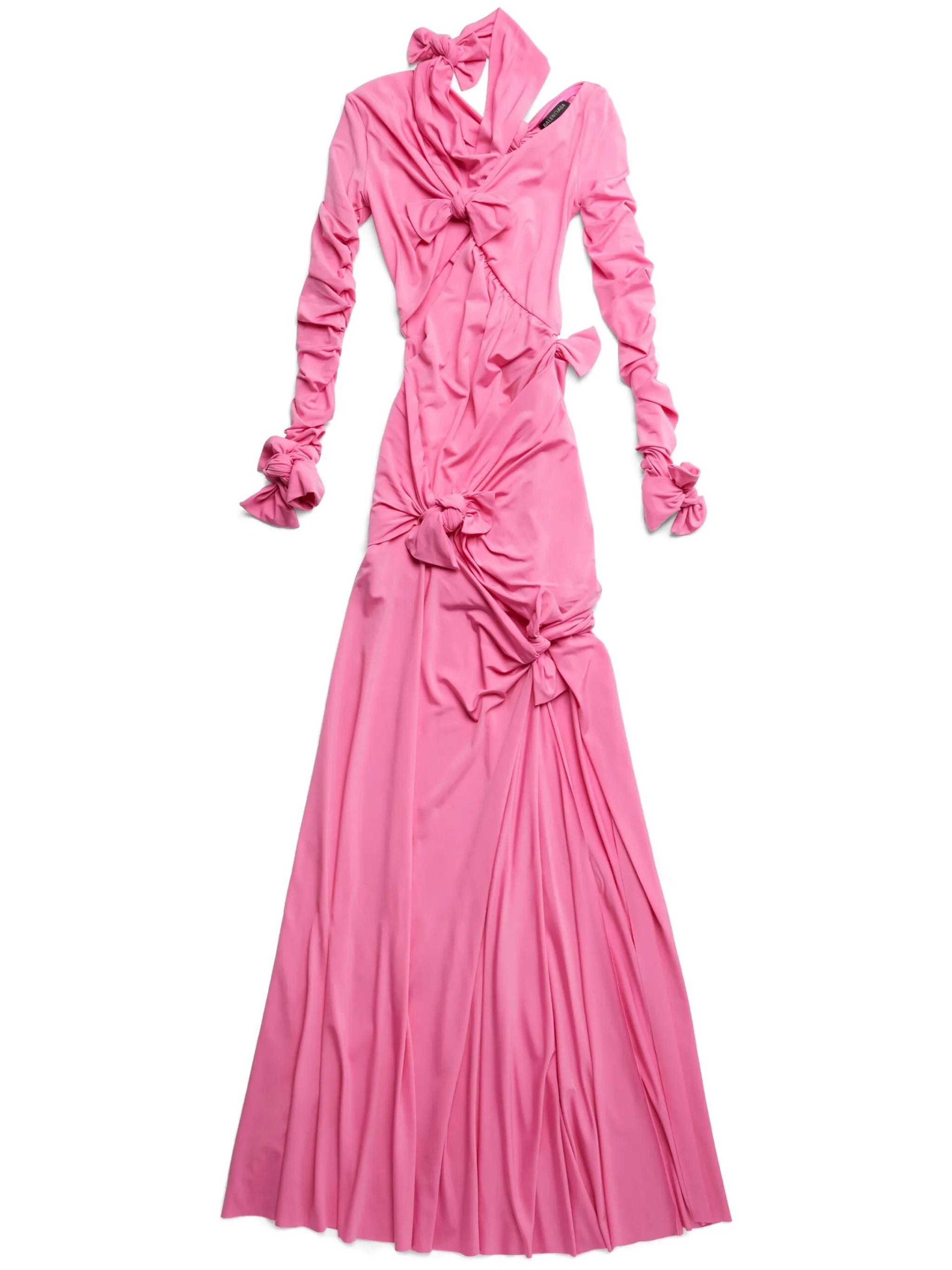 Knot detail cut-out gown