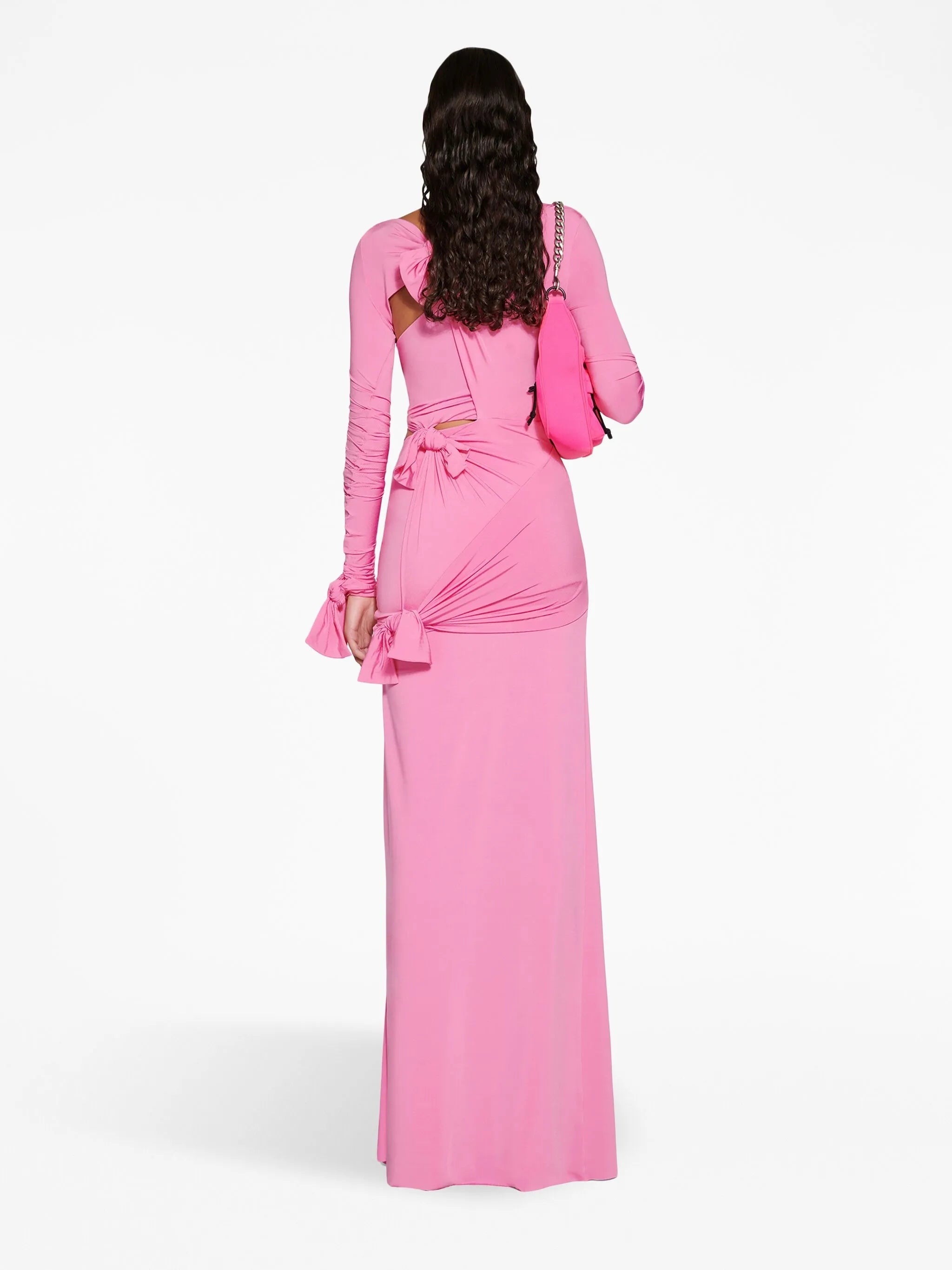 Knot detail cut-out gown