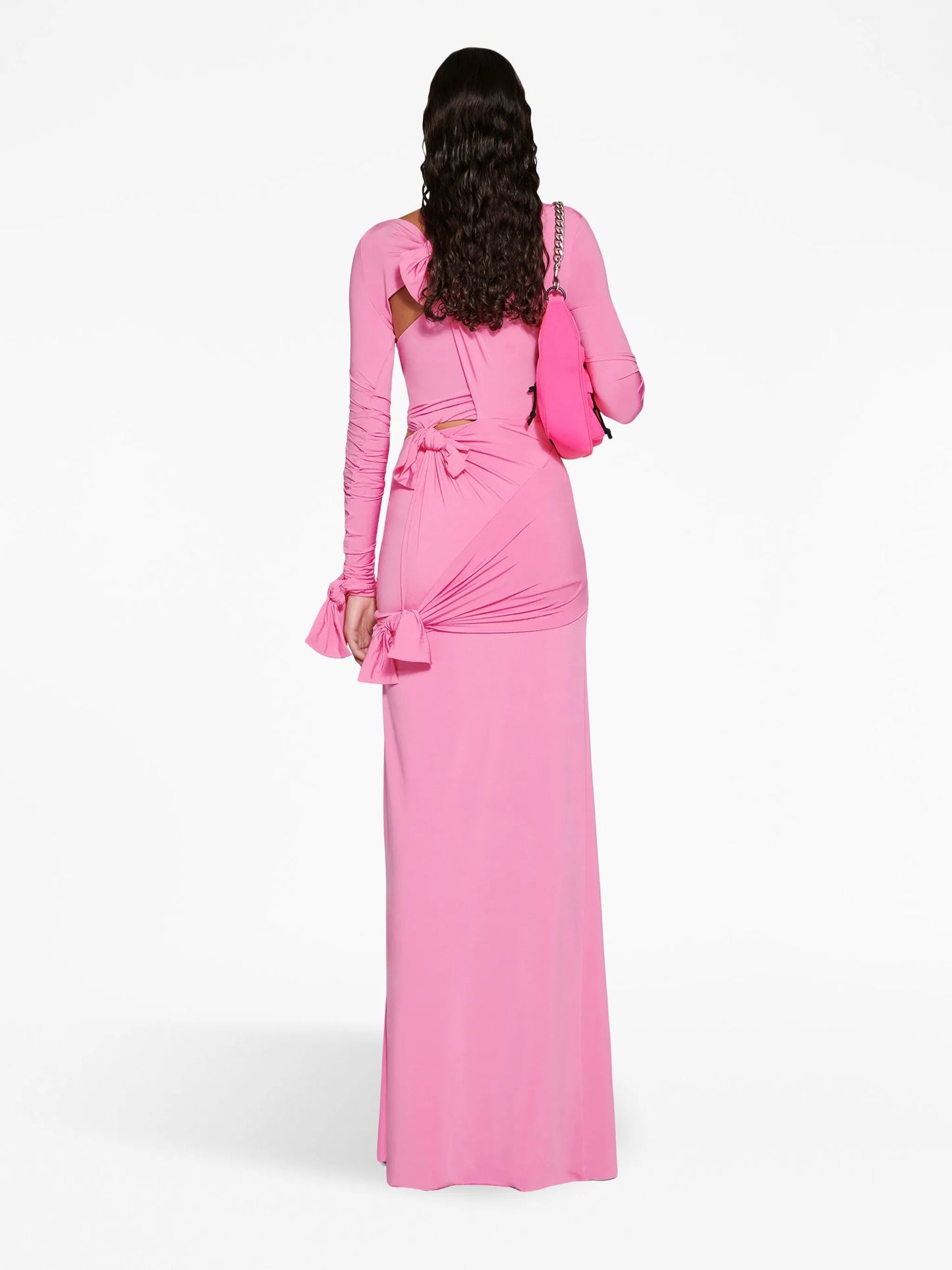Knot detail cut-out gown