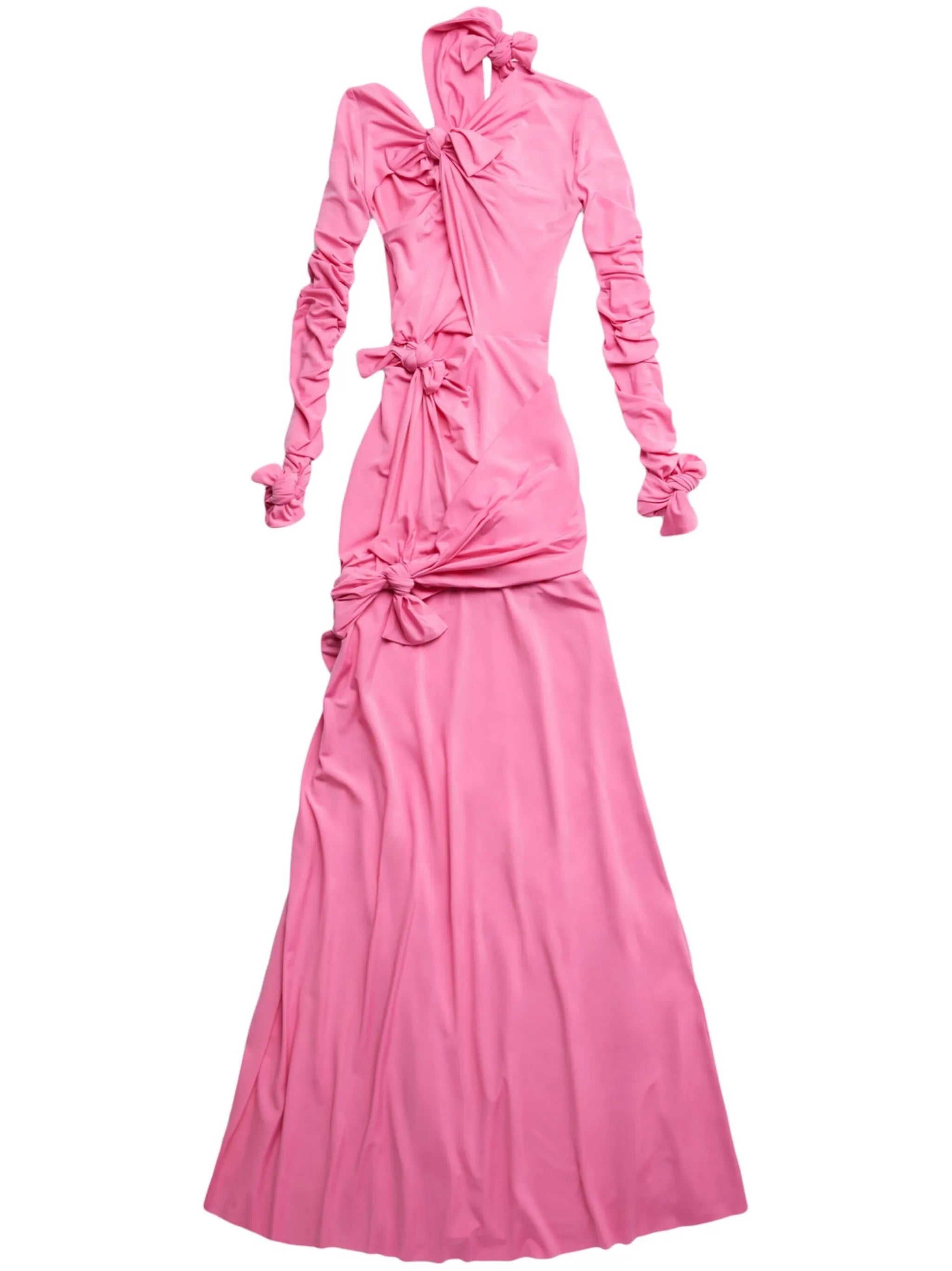 Knot detail cut-out gown
