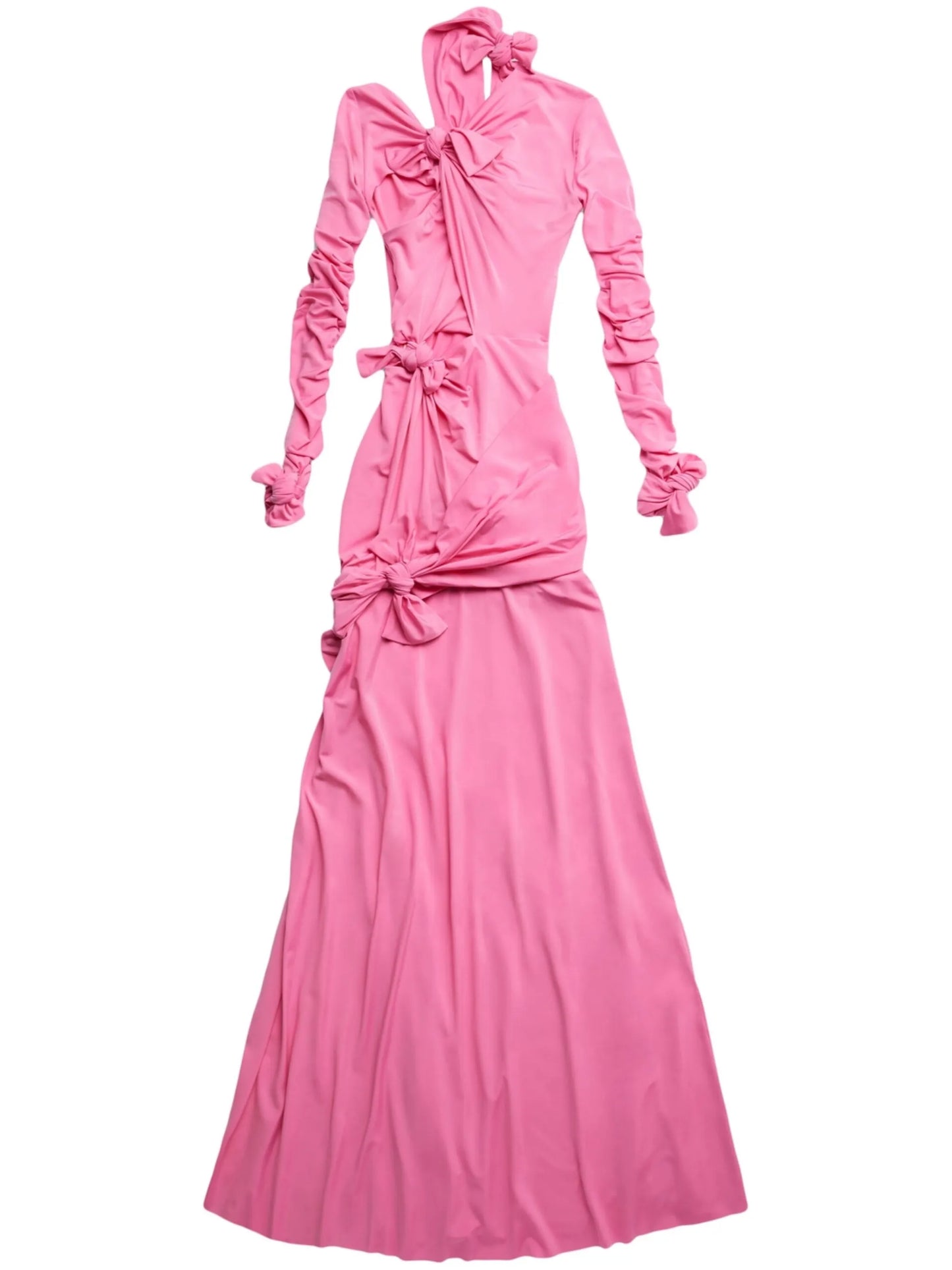 Knot detail cut-out gown