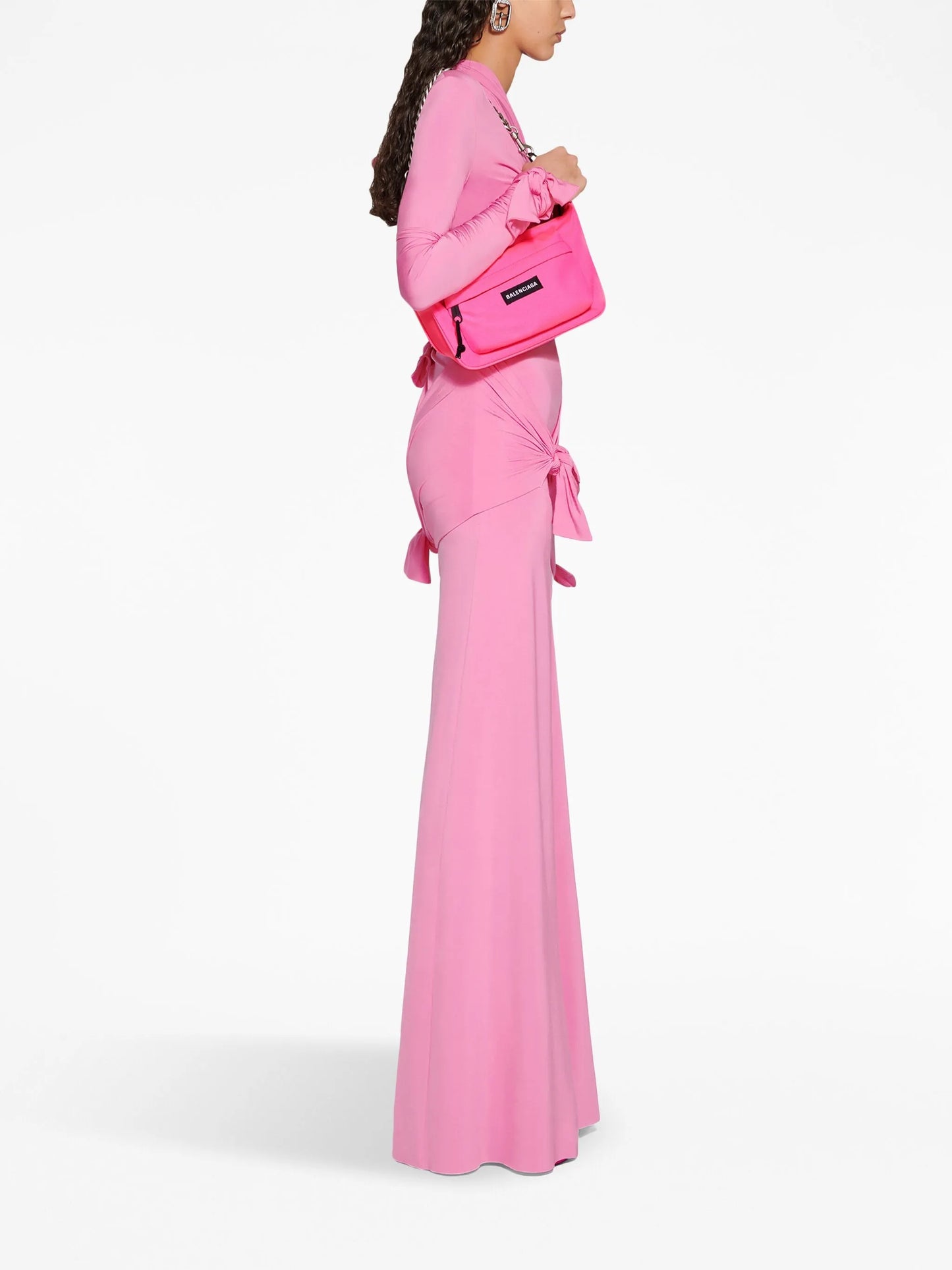 Knot detail cut-out gown