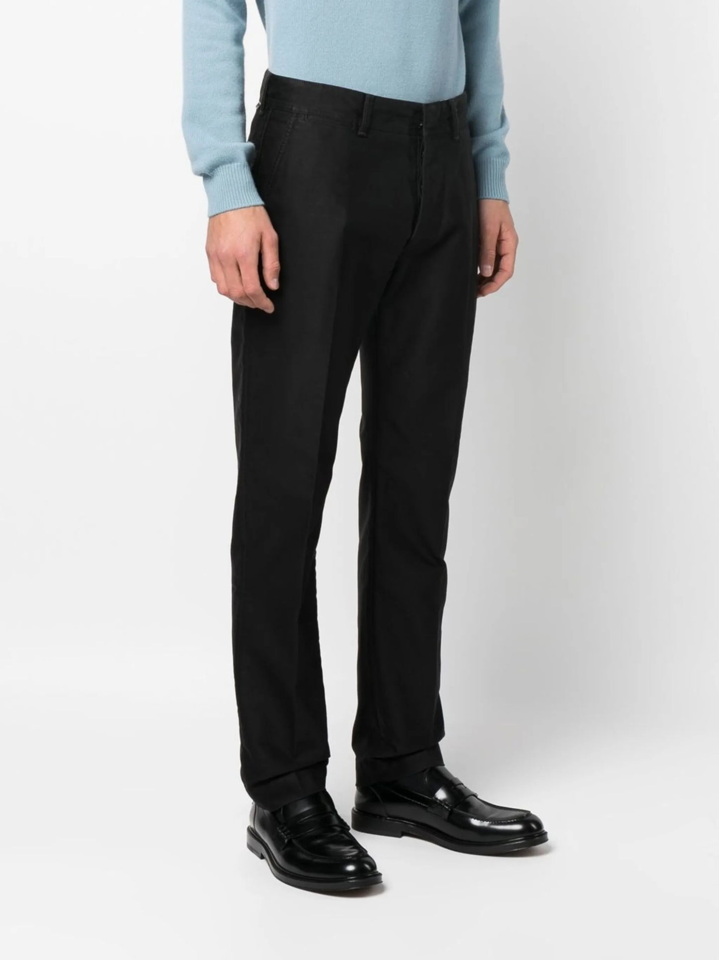 pressed-crease cotton chinos