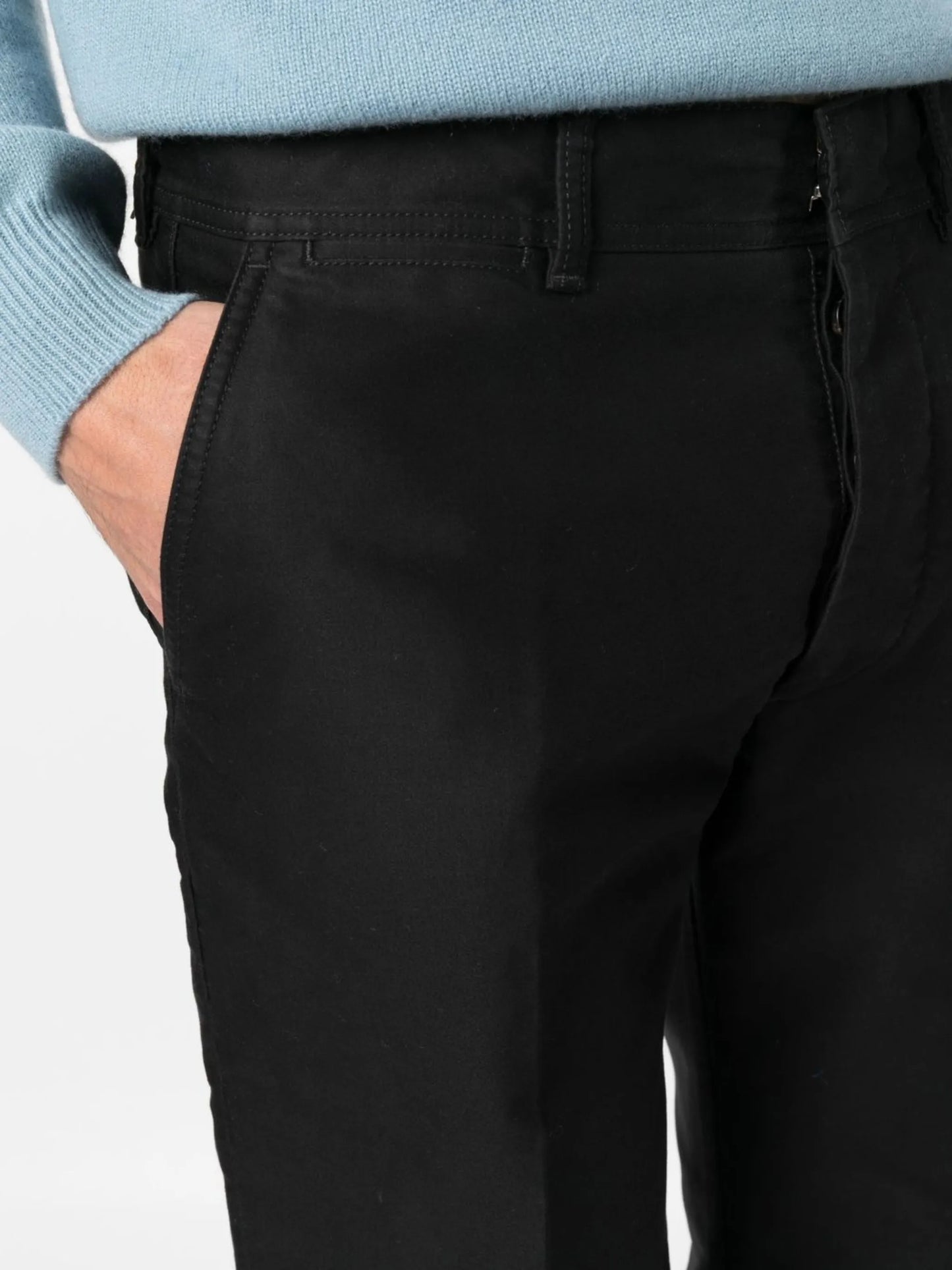pressed-crease cotton chinos
