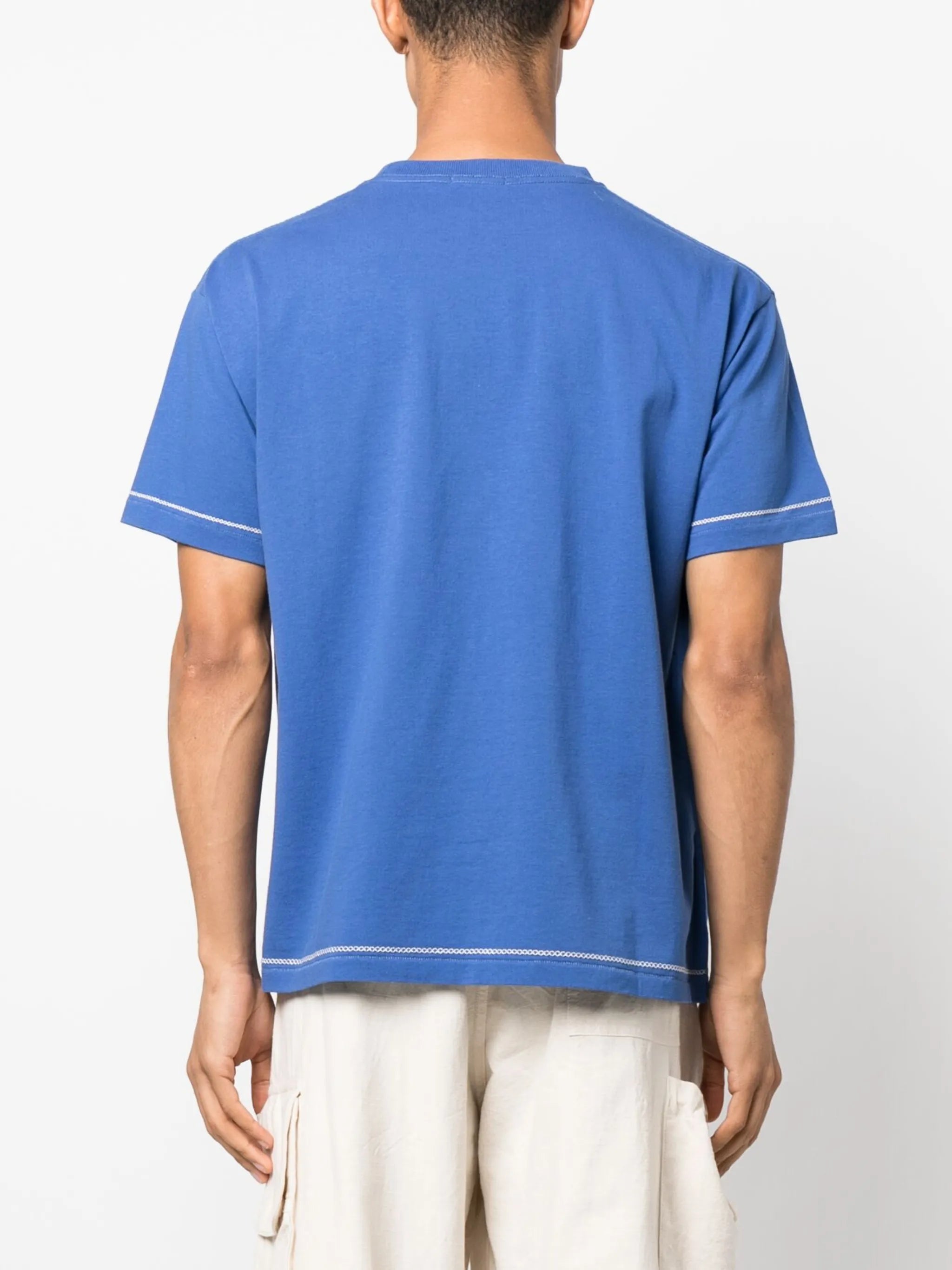 sailboat cross-stitched T-shirt