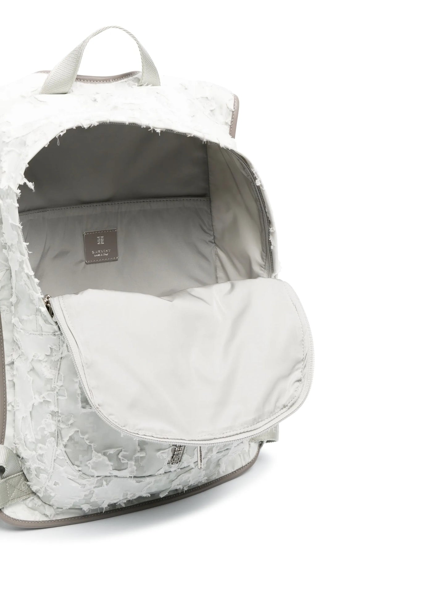 logo-detail distressed backpack