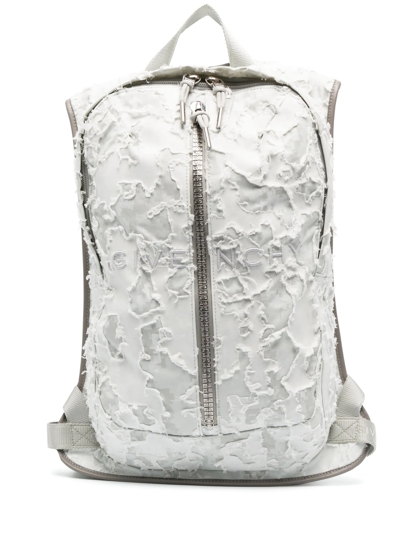 logo-detail distressed backpack
