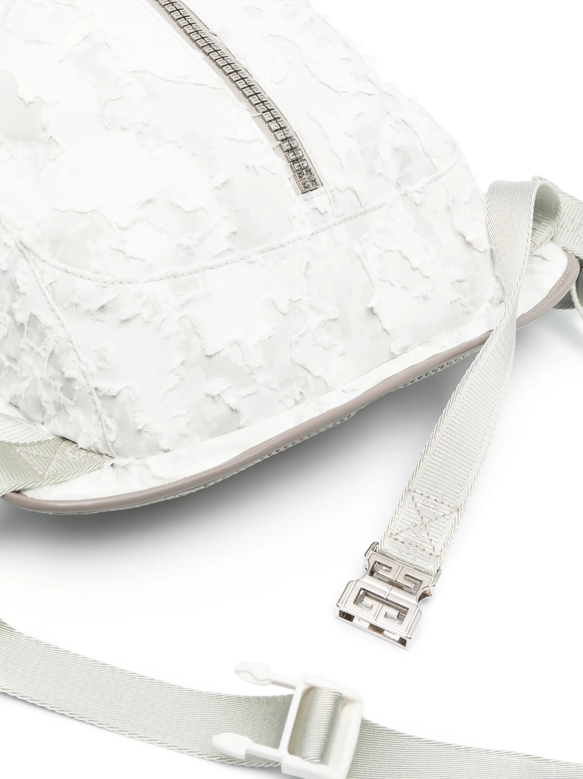 logo-detail distressed backpack