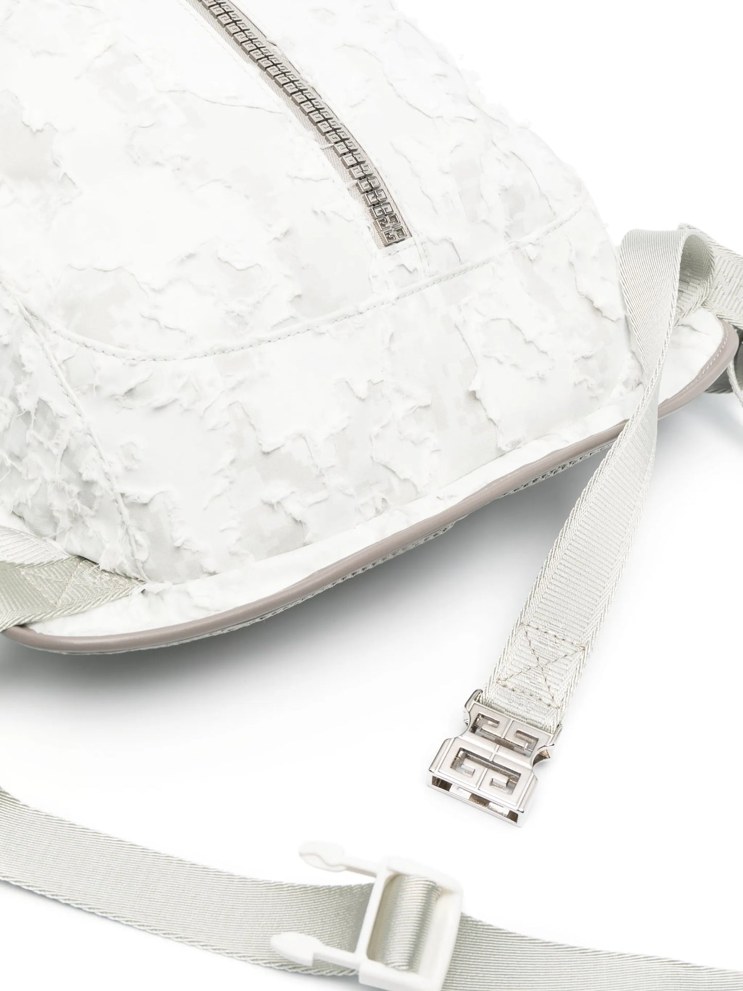 logo-detail distressed backpack