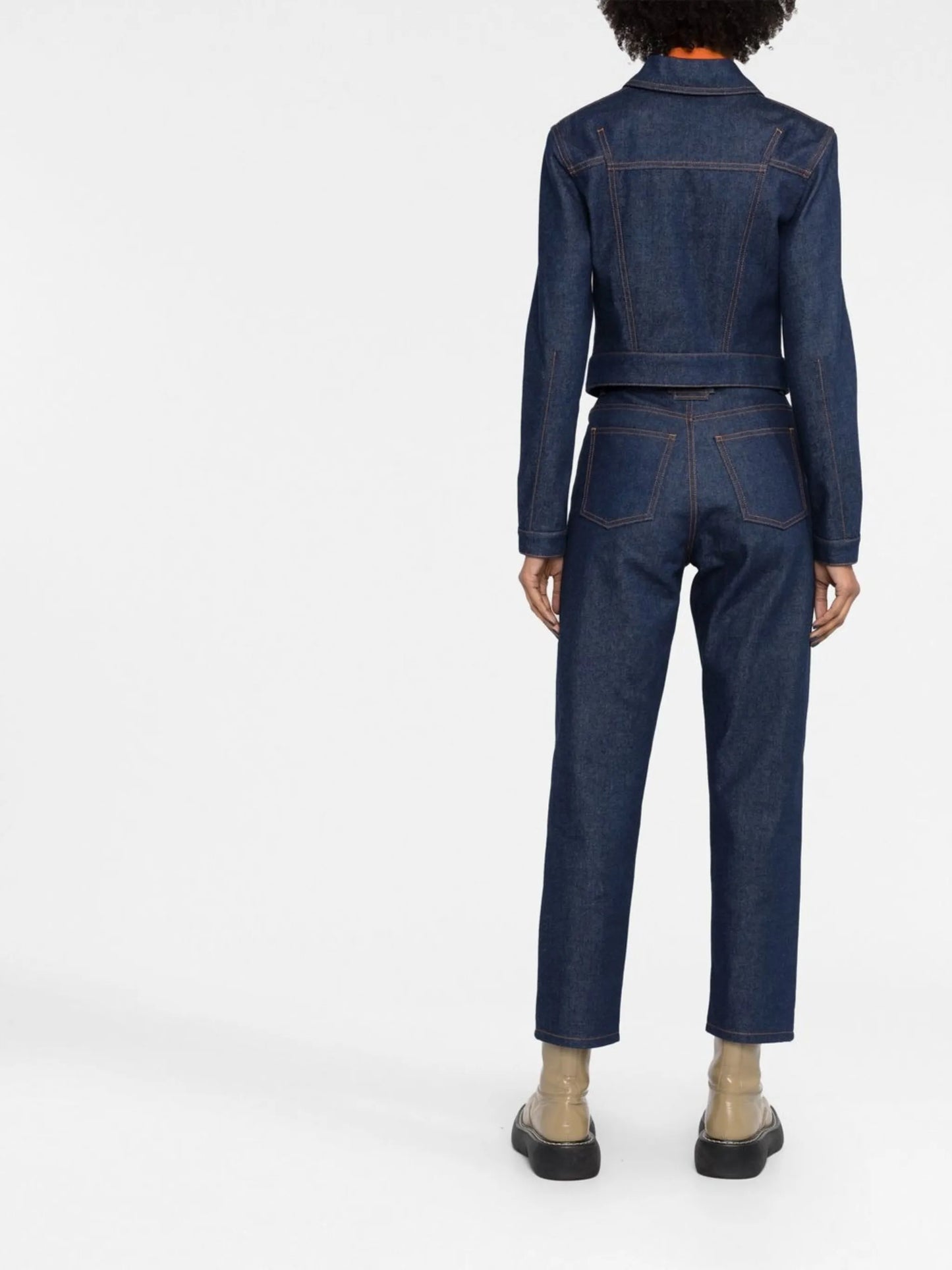 straight-leg cropped jeans