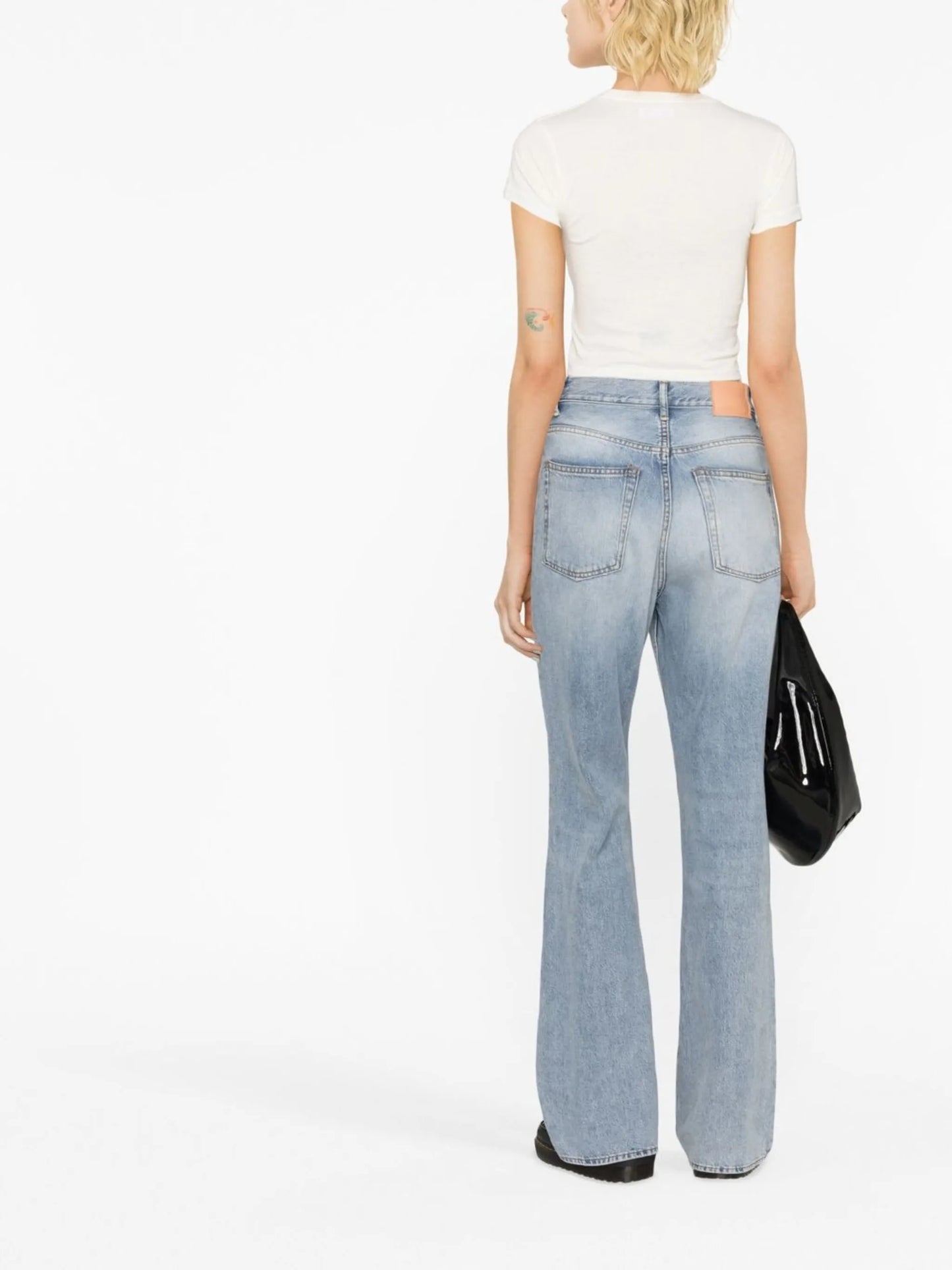 graphic-print cropped T-shirt