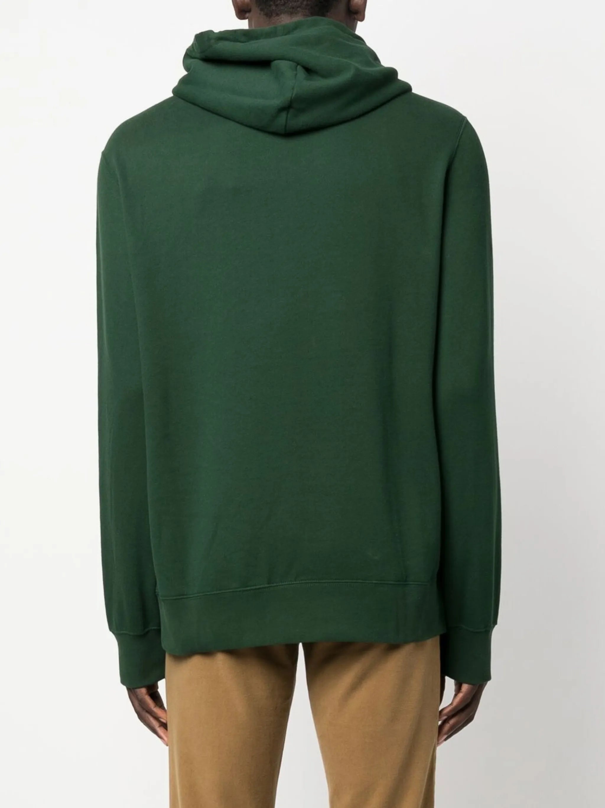 equestrian-print drawstring hoodie