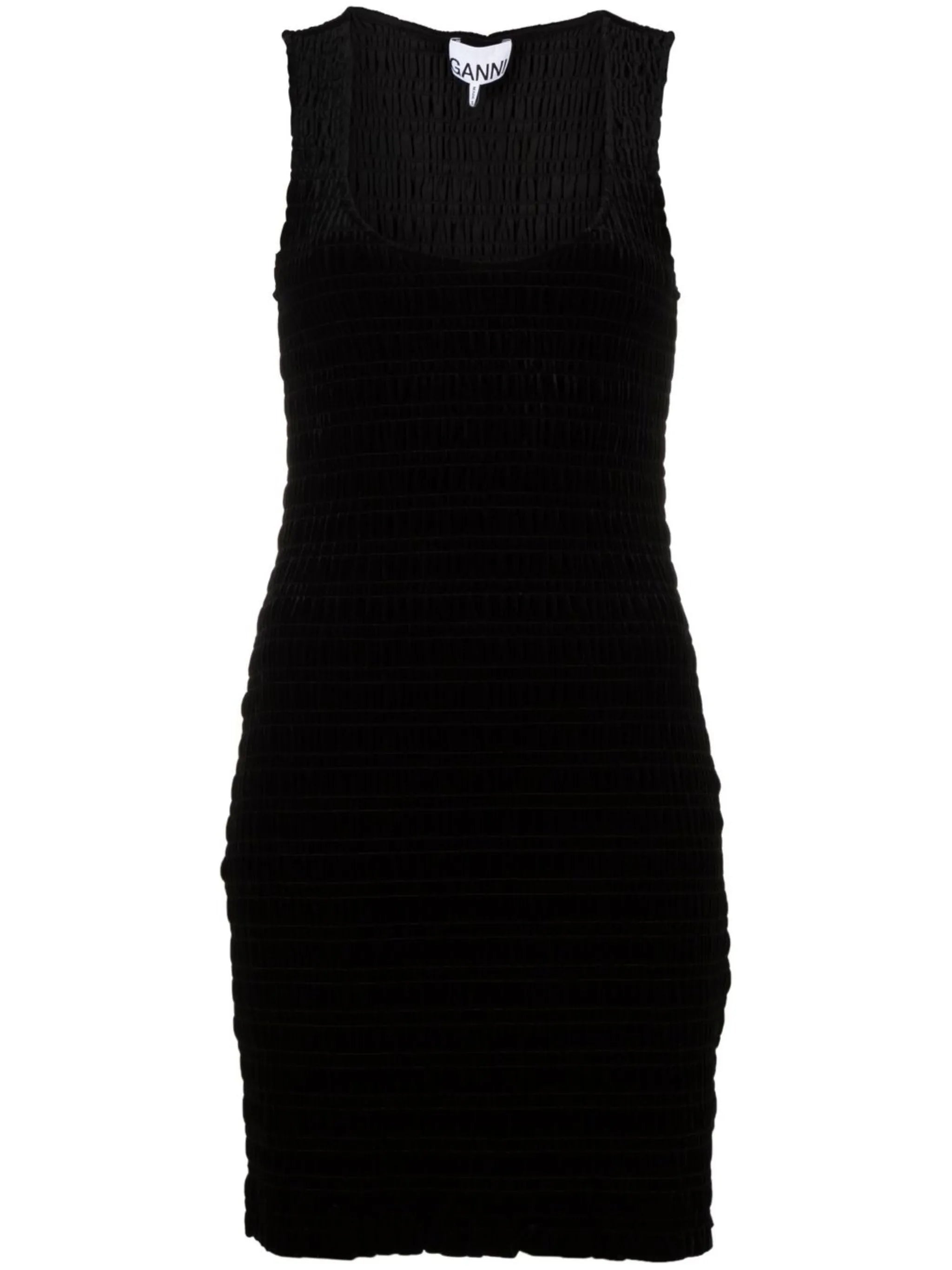 scoop-neck sleeveless dress