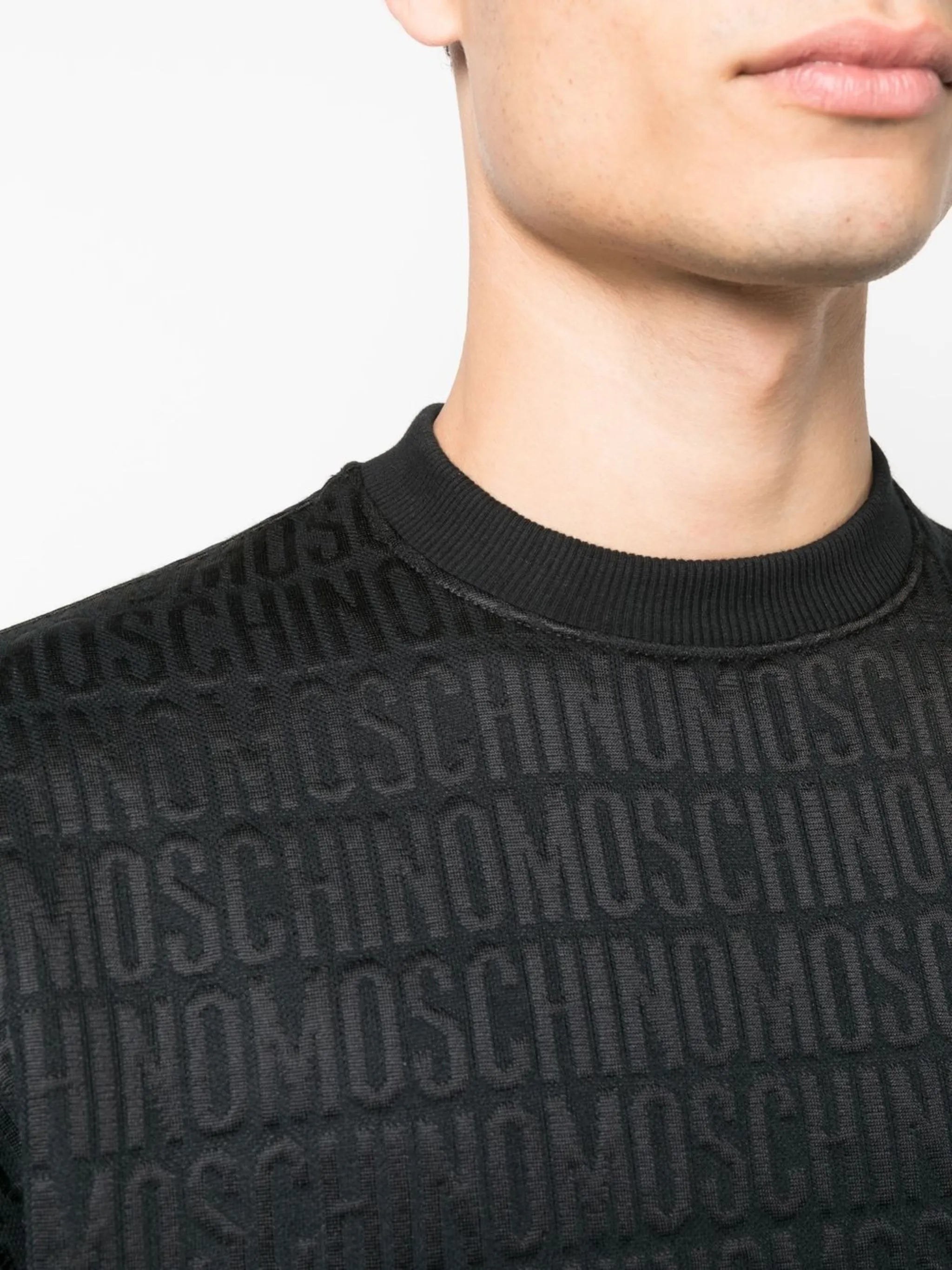jacquard logo jumper