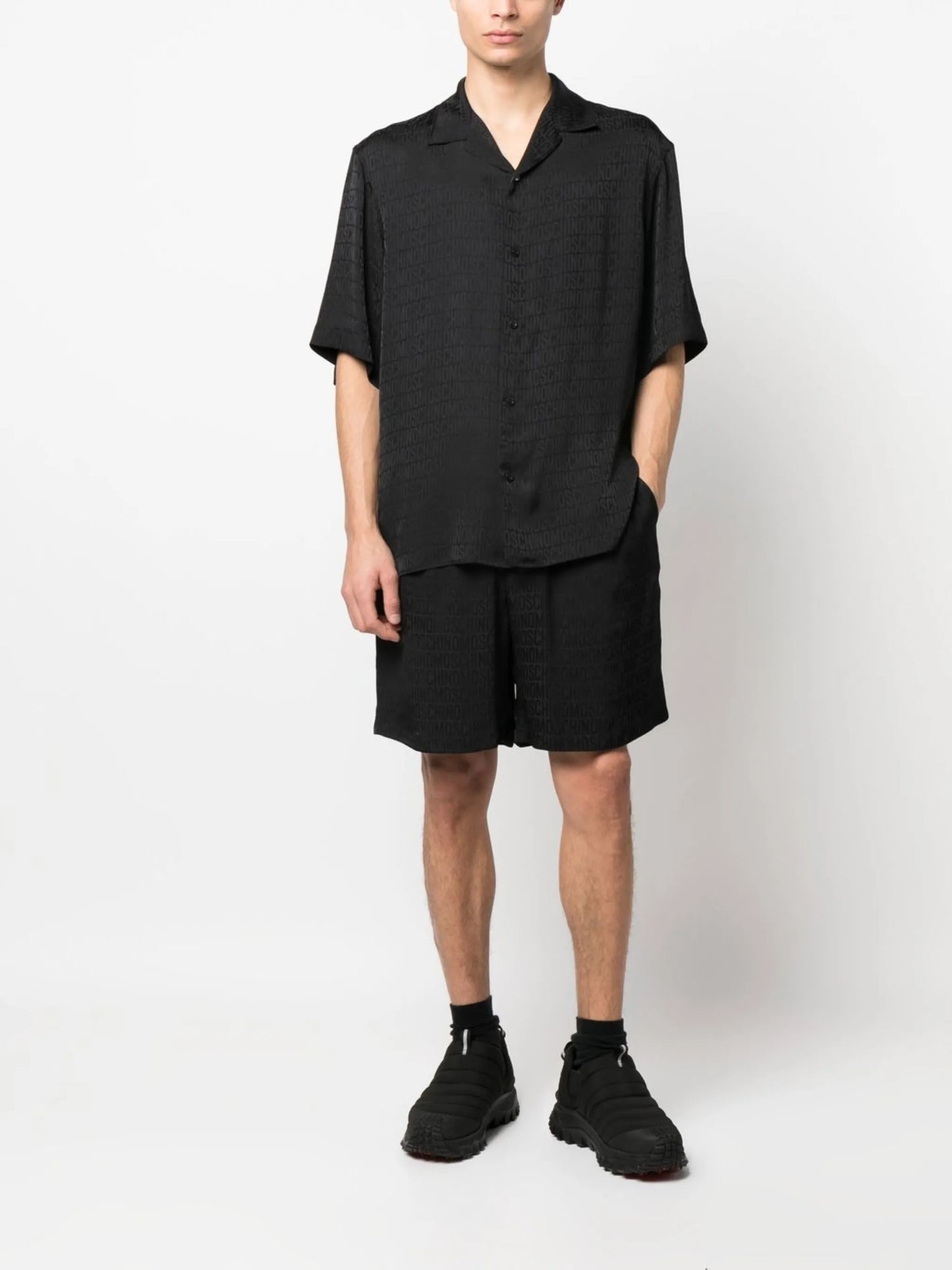 all-over logo-print shirt