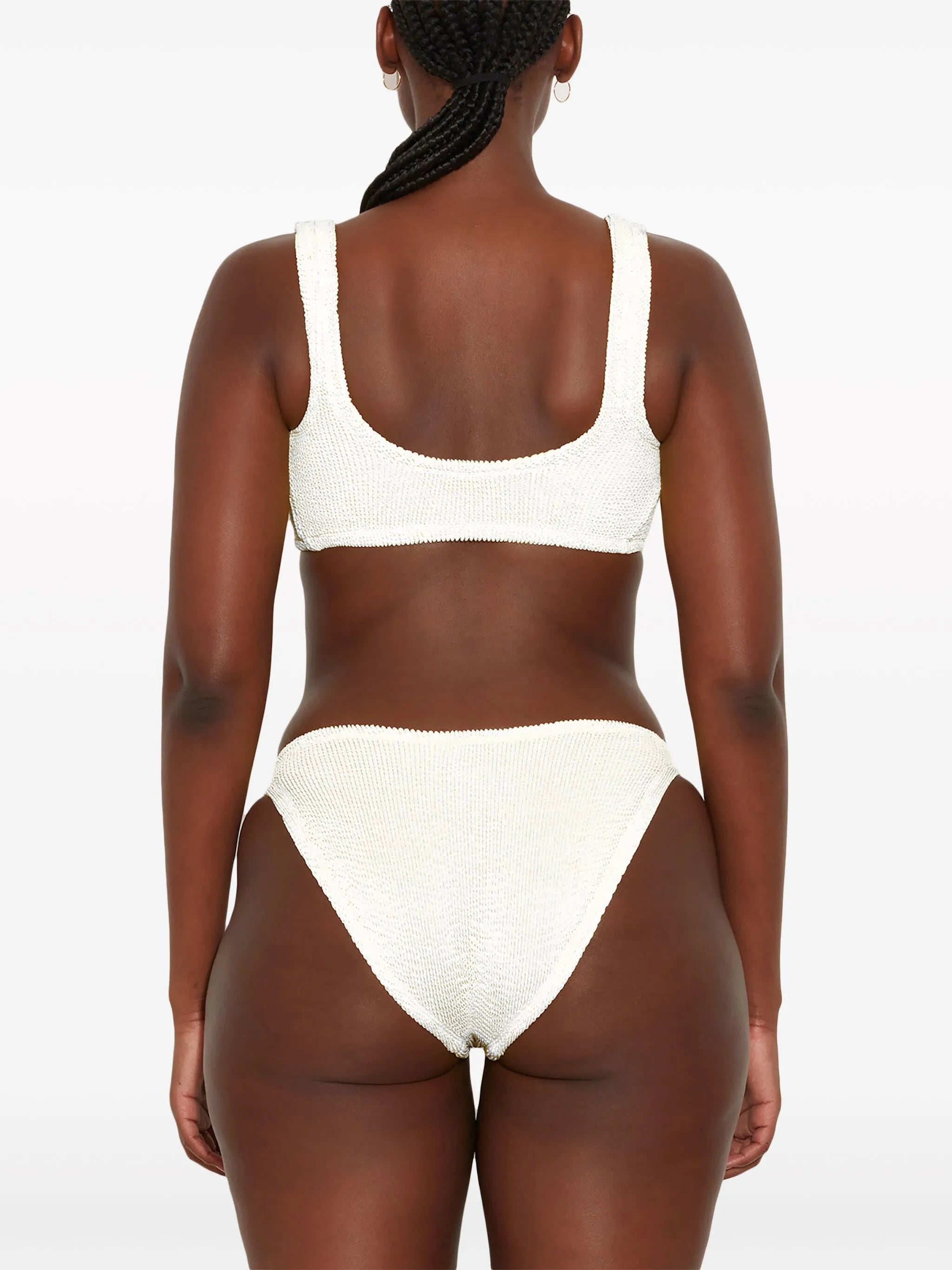 Juno twisted-top crinkled bikini