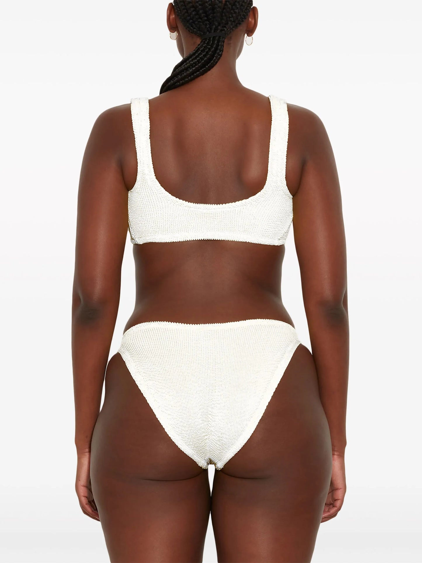 Juno twisted-top crinkled bikini