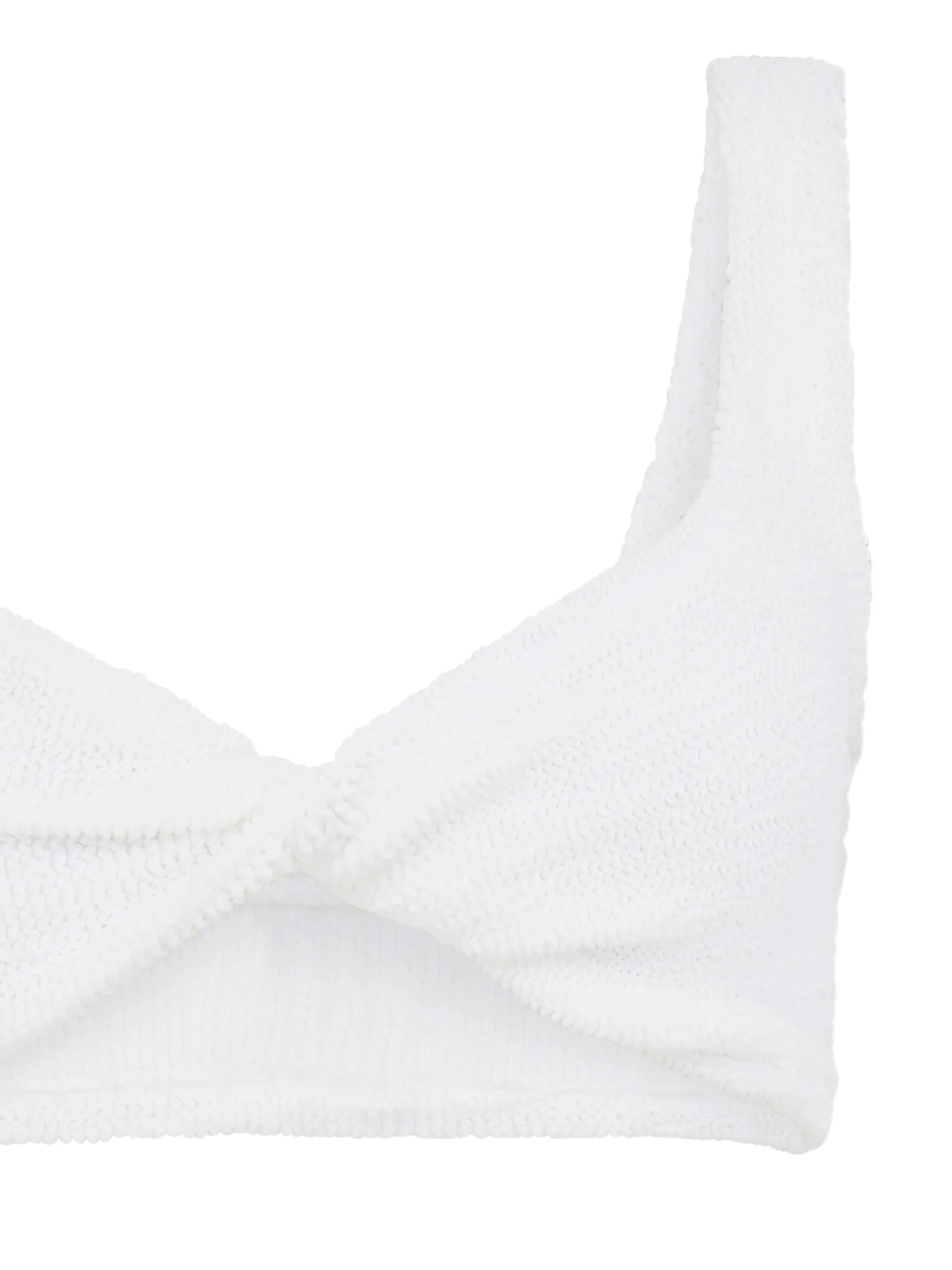 Juno twisted-top crinkled bikini