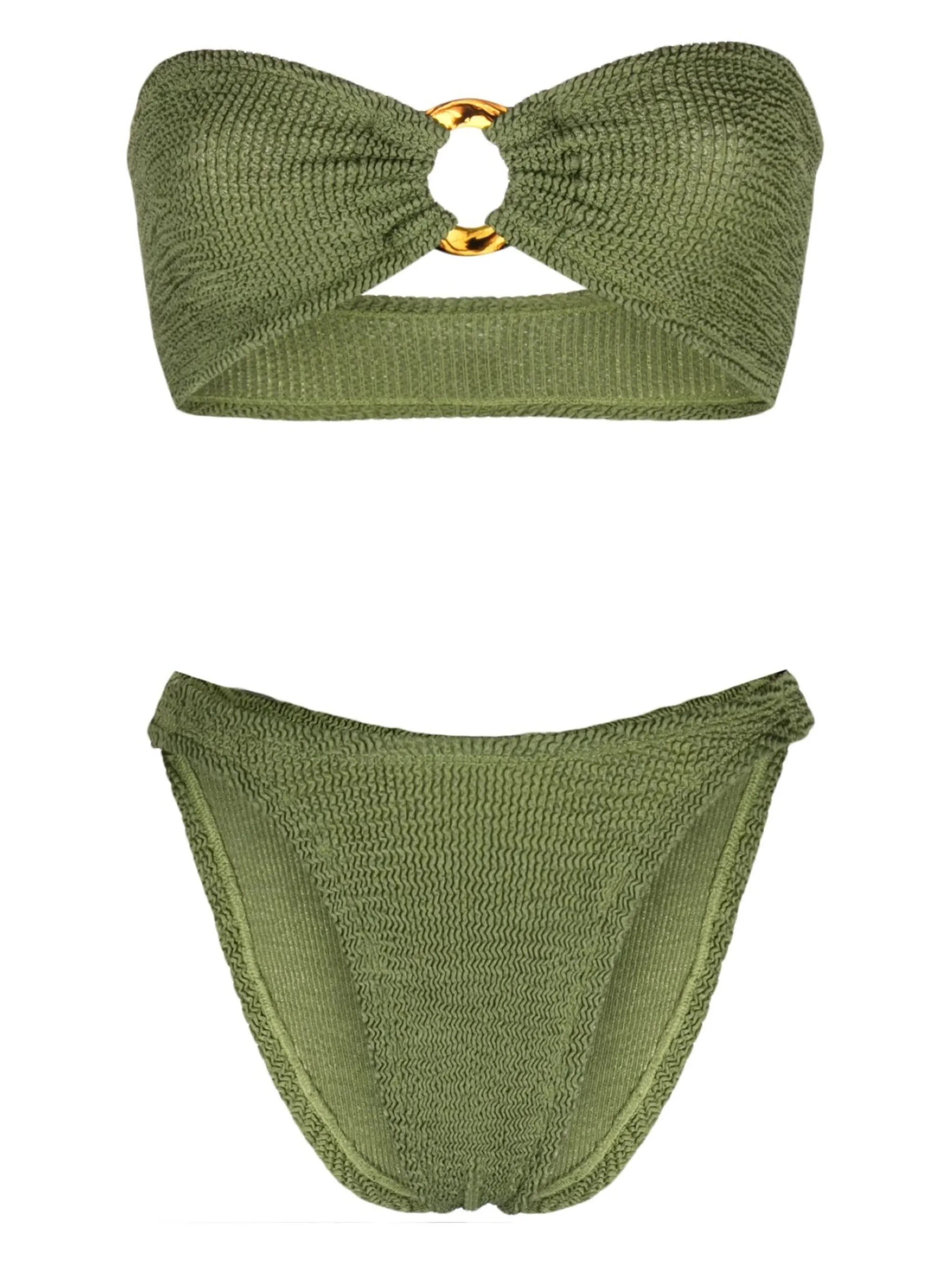 Gloria ring-detail bikini set