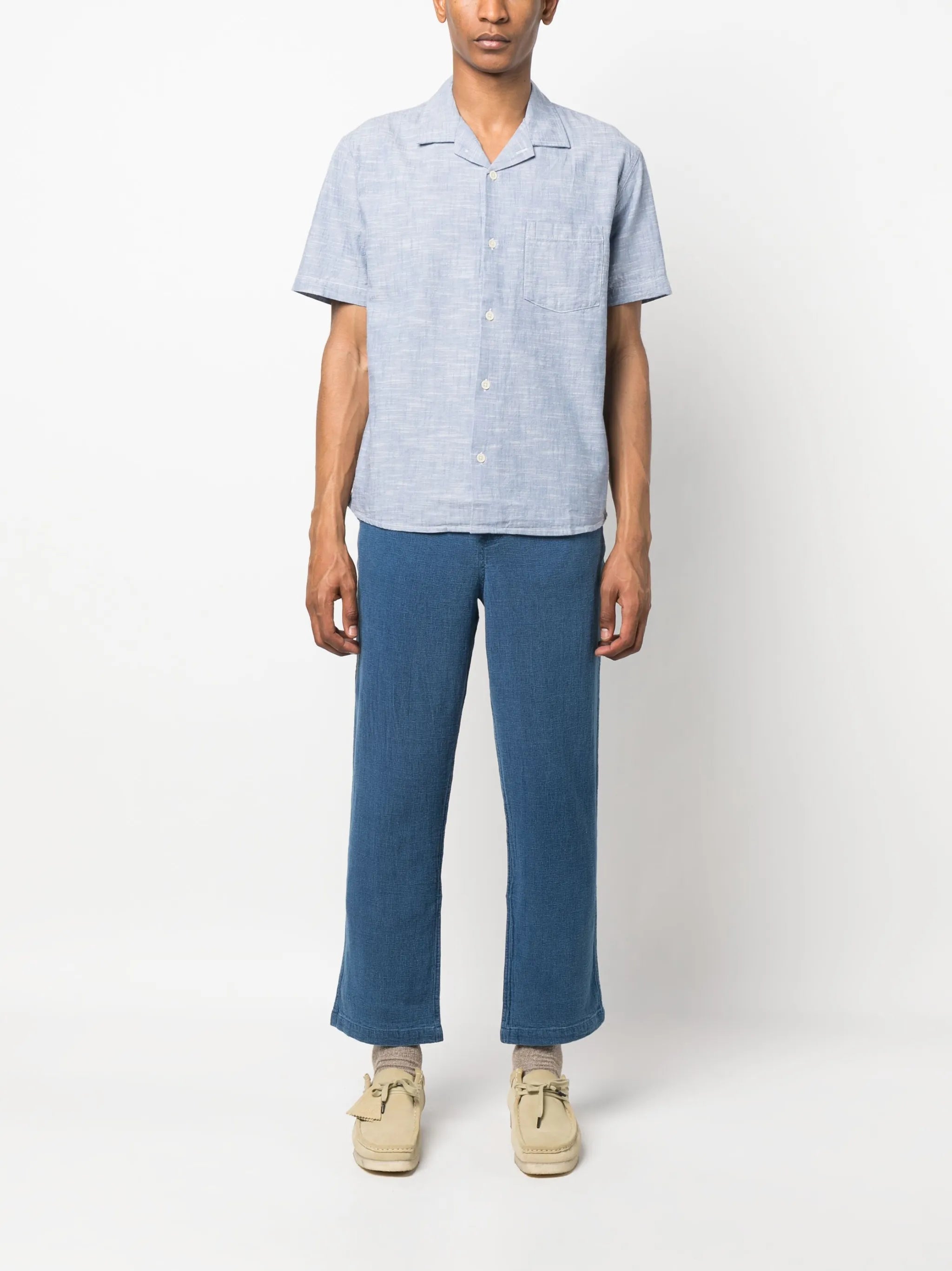 short-sleeve cotton shirt