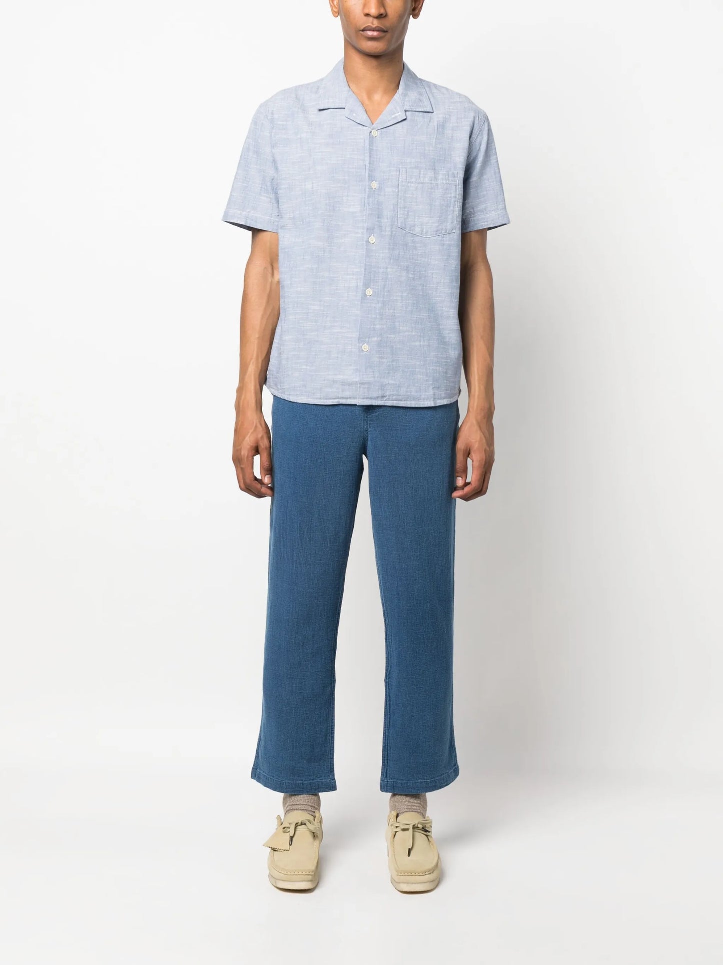 short-sleeve cotton shirt